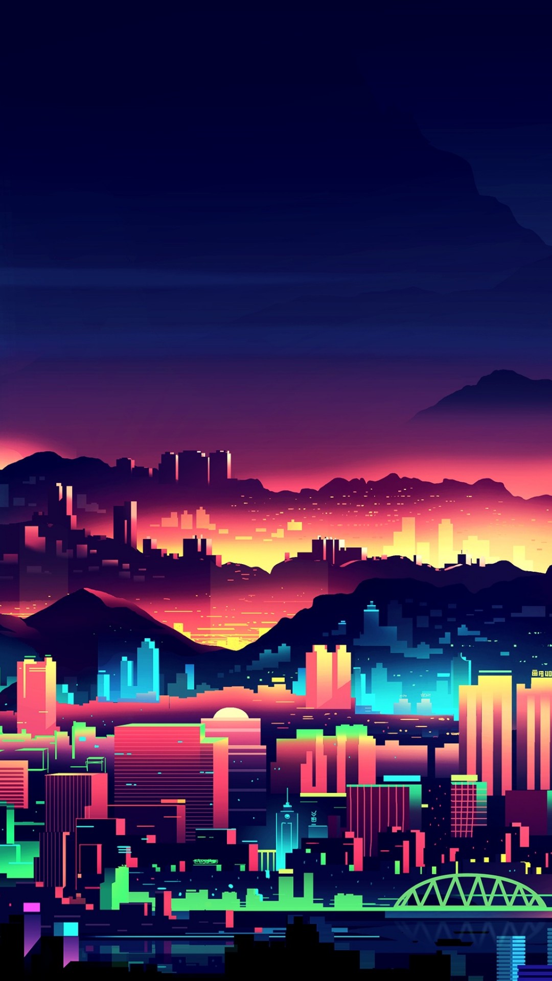 Neon City Wallpaper for Desktop and Mobiles iPhone 6 / 6S Plus