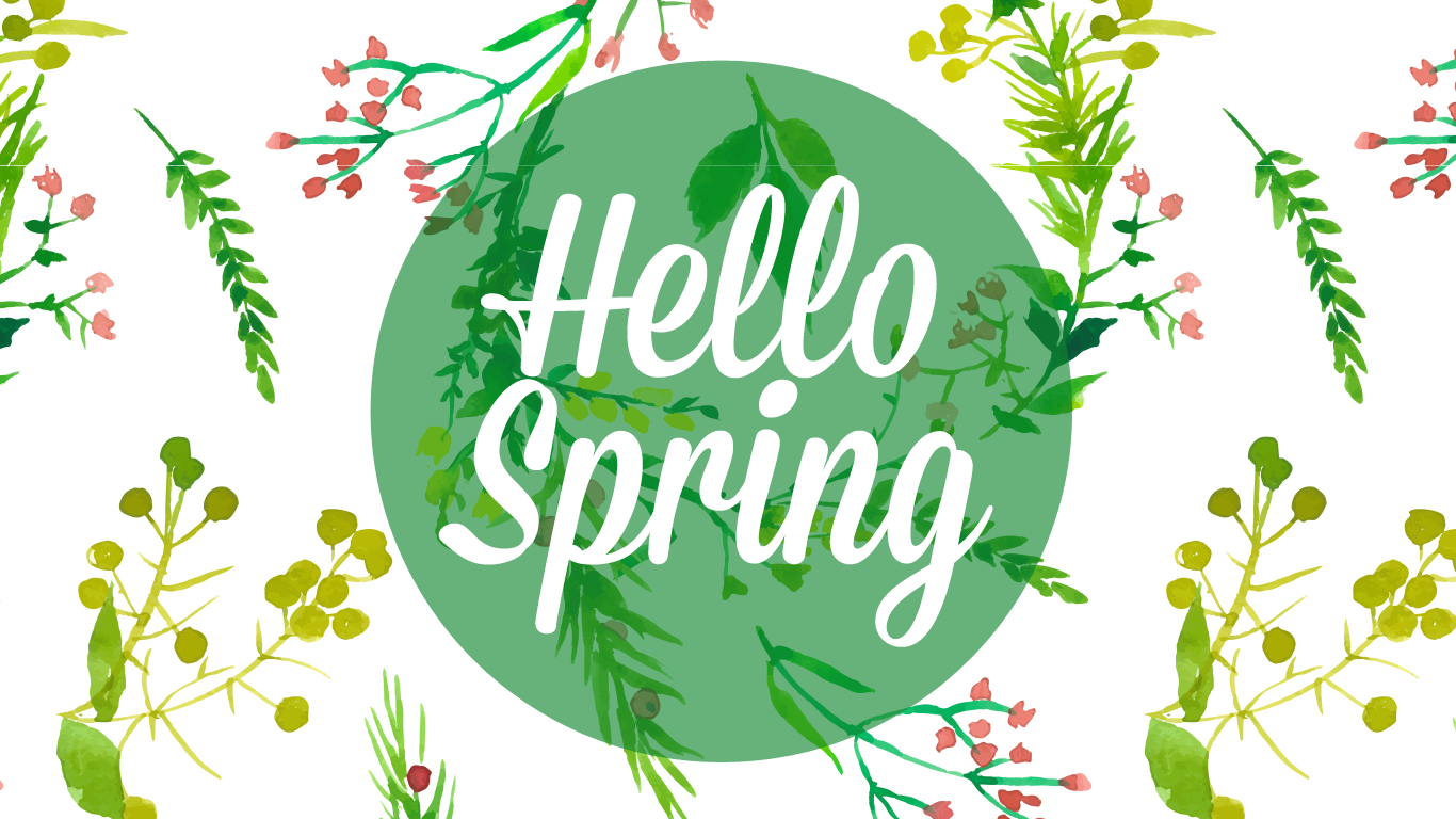 HELLO SPRING Desktop & iPhone Wallpaper