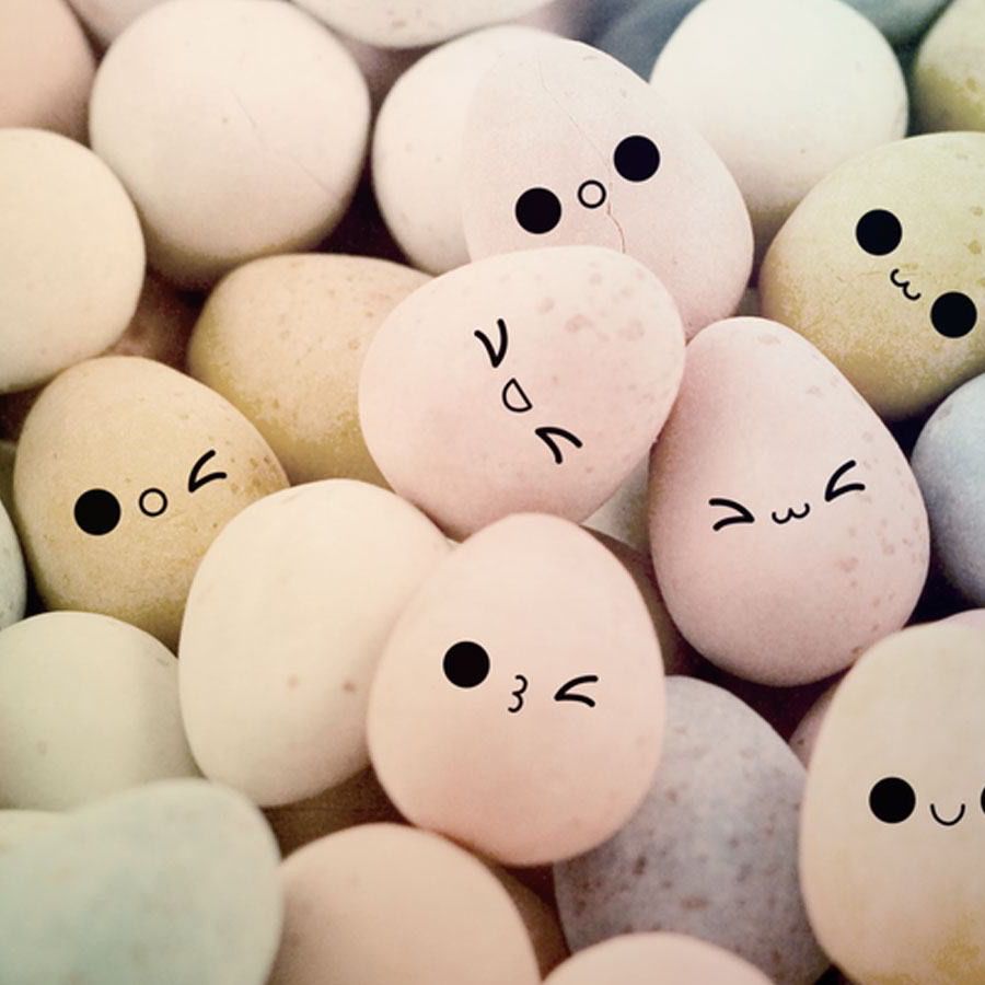 Eggs with kawaii faces. Dễ thương, Hình ảnh, Hình nền