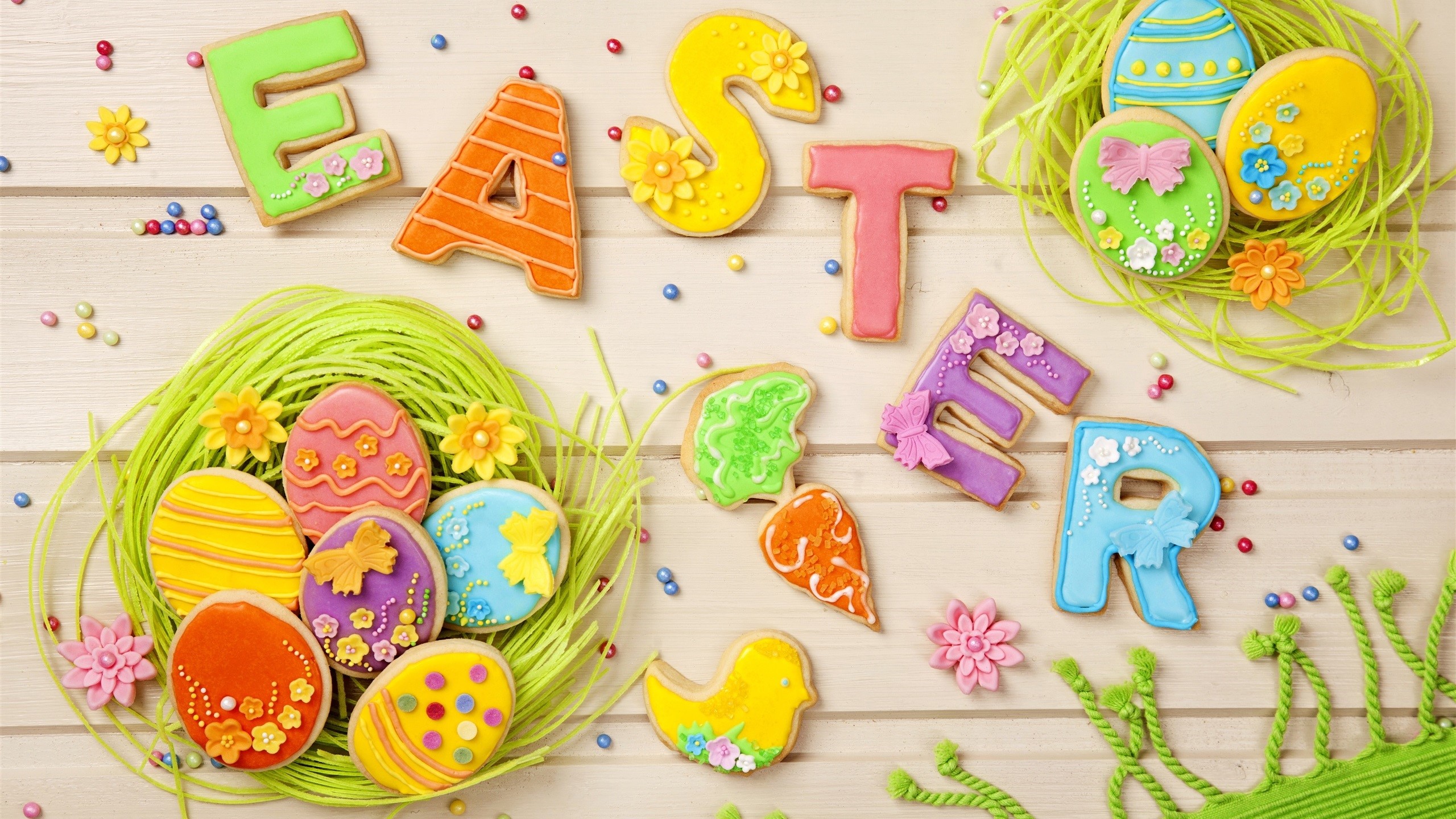biscuit, holiday, food, green, cookies, Easter, colorful Gallery HD Wallpaper