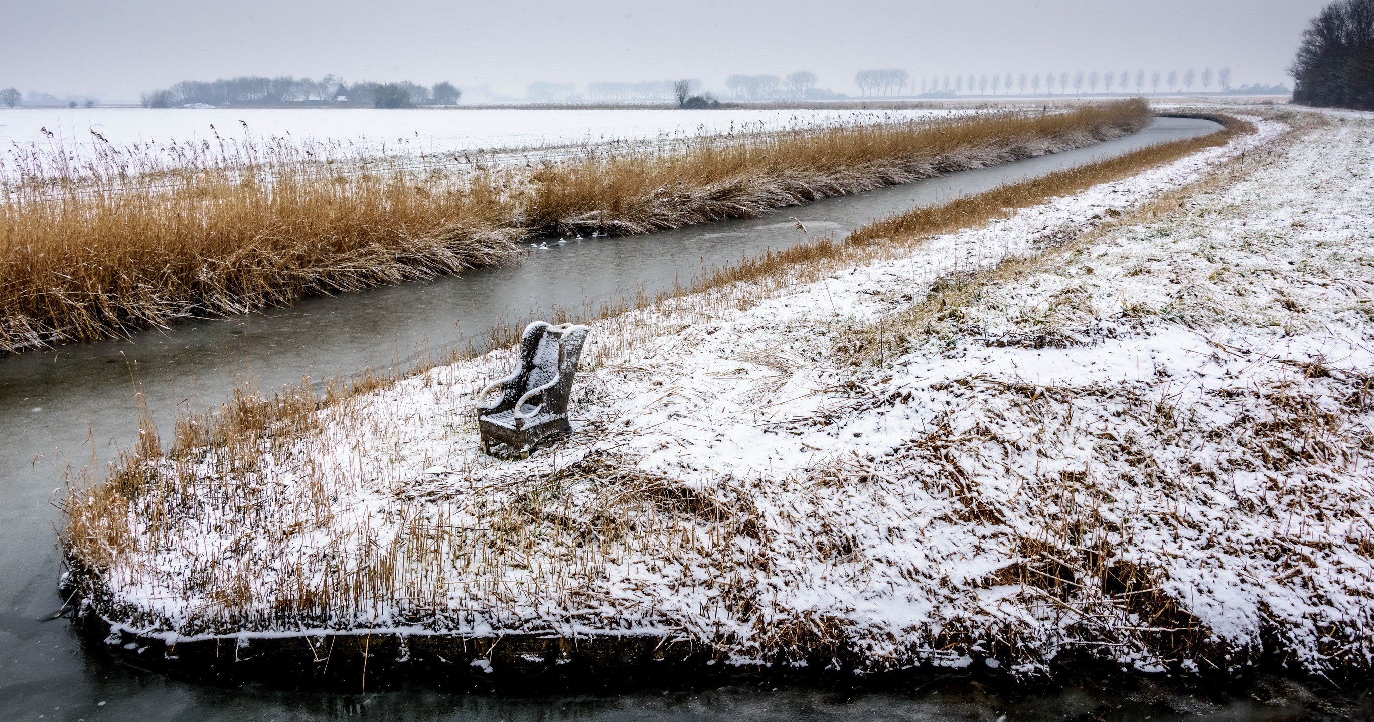 cold, ice, winter, outdoors, landscape, snow, chair Gallery HD Wallpaper