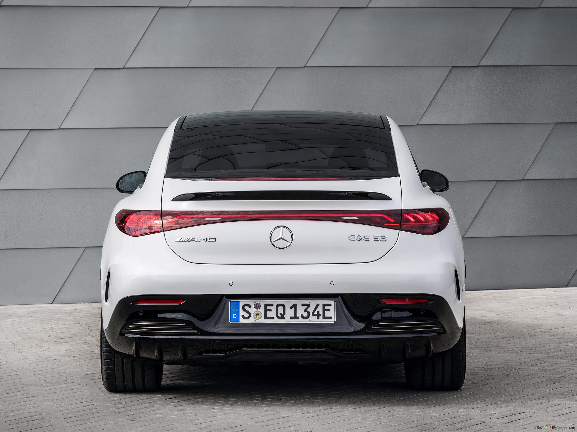 Mercedes AMG EQE 53 2023 Back View 4K Wallpaper Download