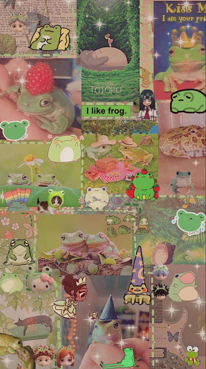 frog aesthetic wallpaper. Frog wallpaper, Frog art, Wallpaper iphone cute