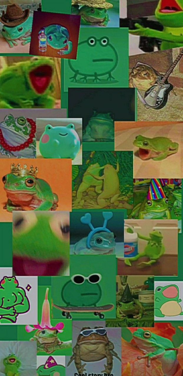 Aesthetic Frog Collage Wallpapers - Wallpaper Cave