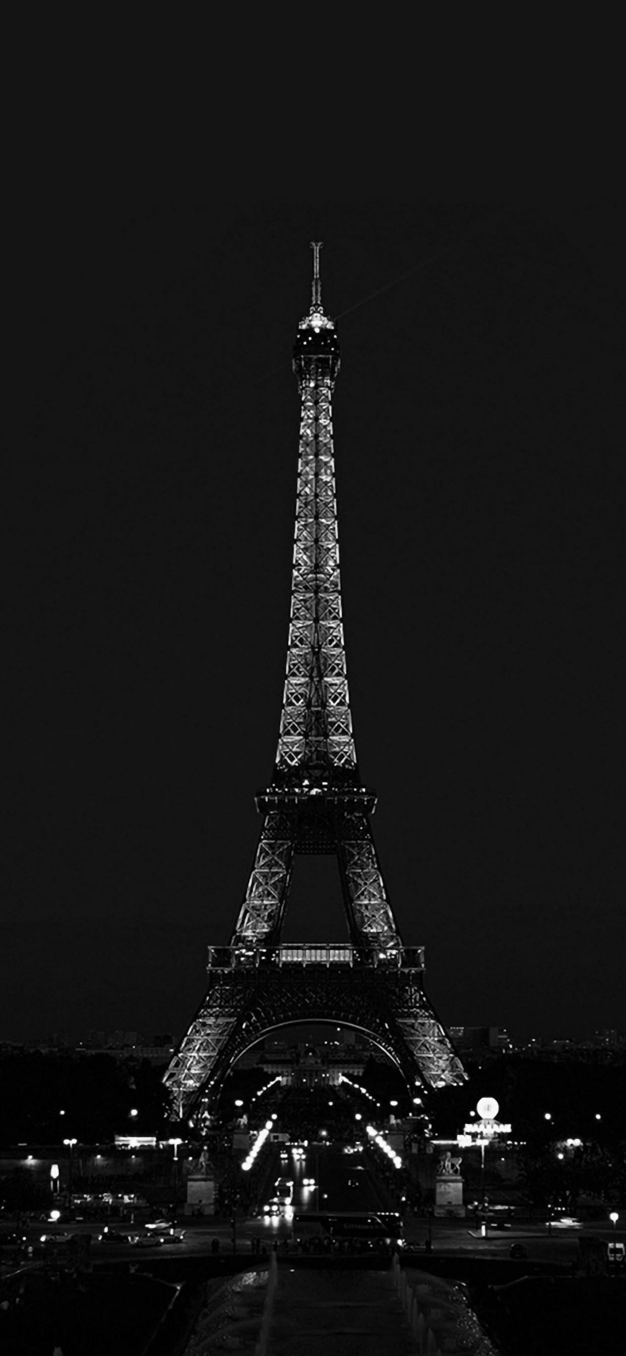 Paris Night France City Dark Eiffel Tower iPhone Wallpaper Free Download