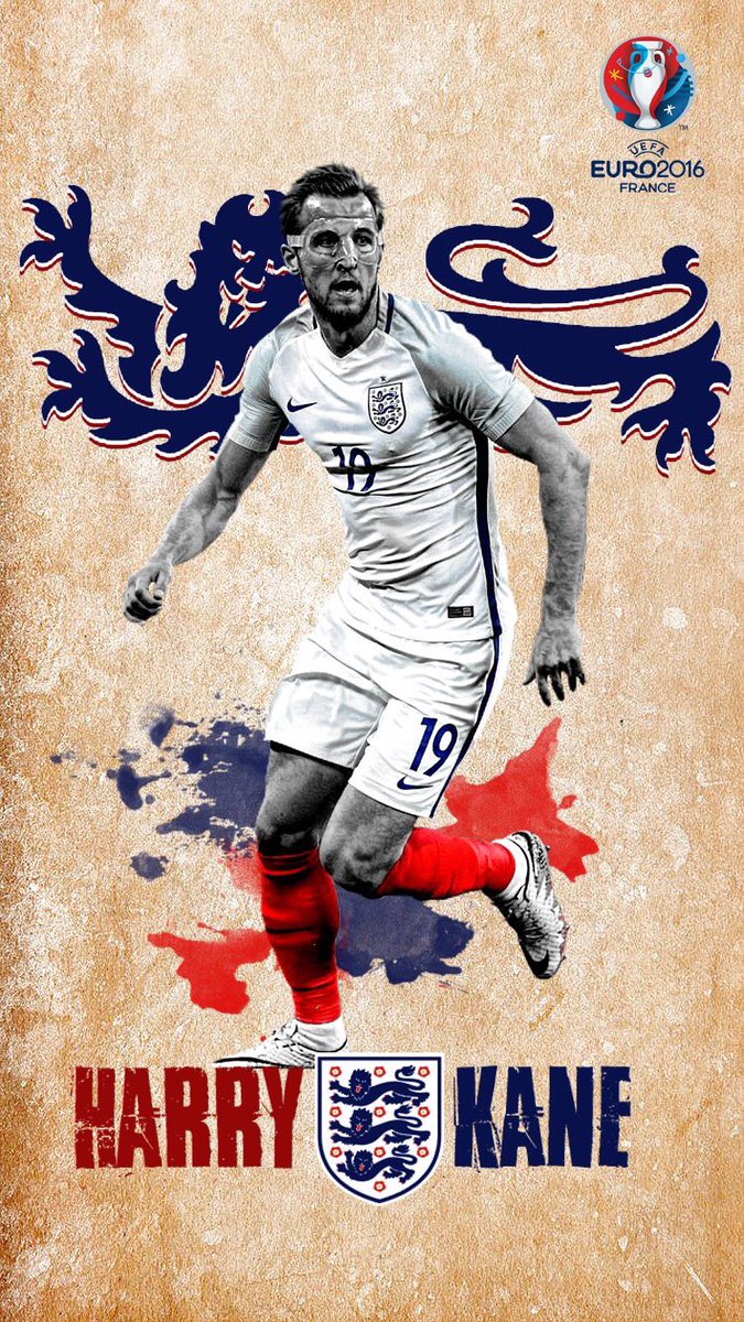 Footy Wallpaper of 5 Harry Kane. ENGLAND. iPhone wallpaper #EURO2016. Check out design of Wales Gareth Bale