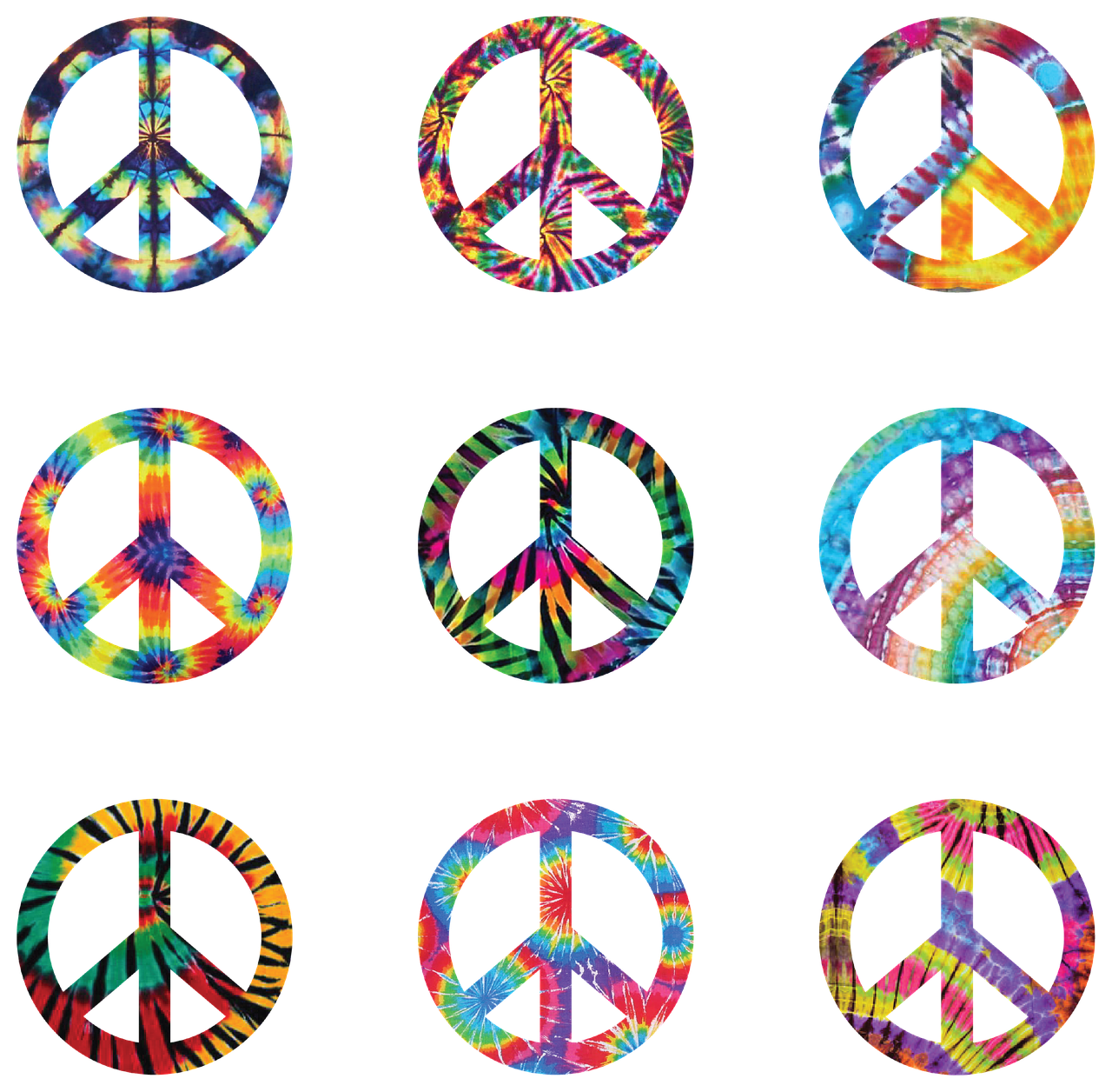 Peace Sign Tie Dye