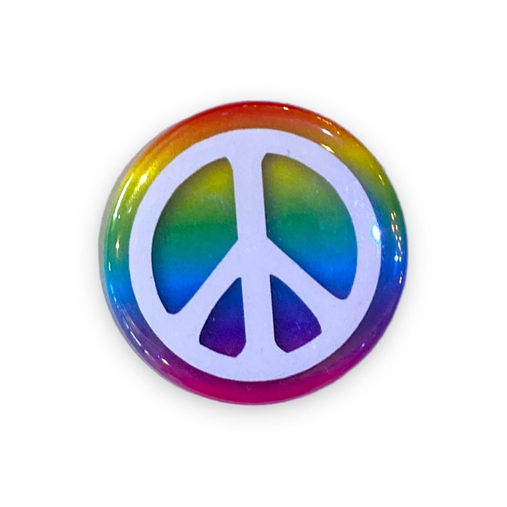 Peace Sign Tie Dye Back Button 1 4 In