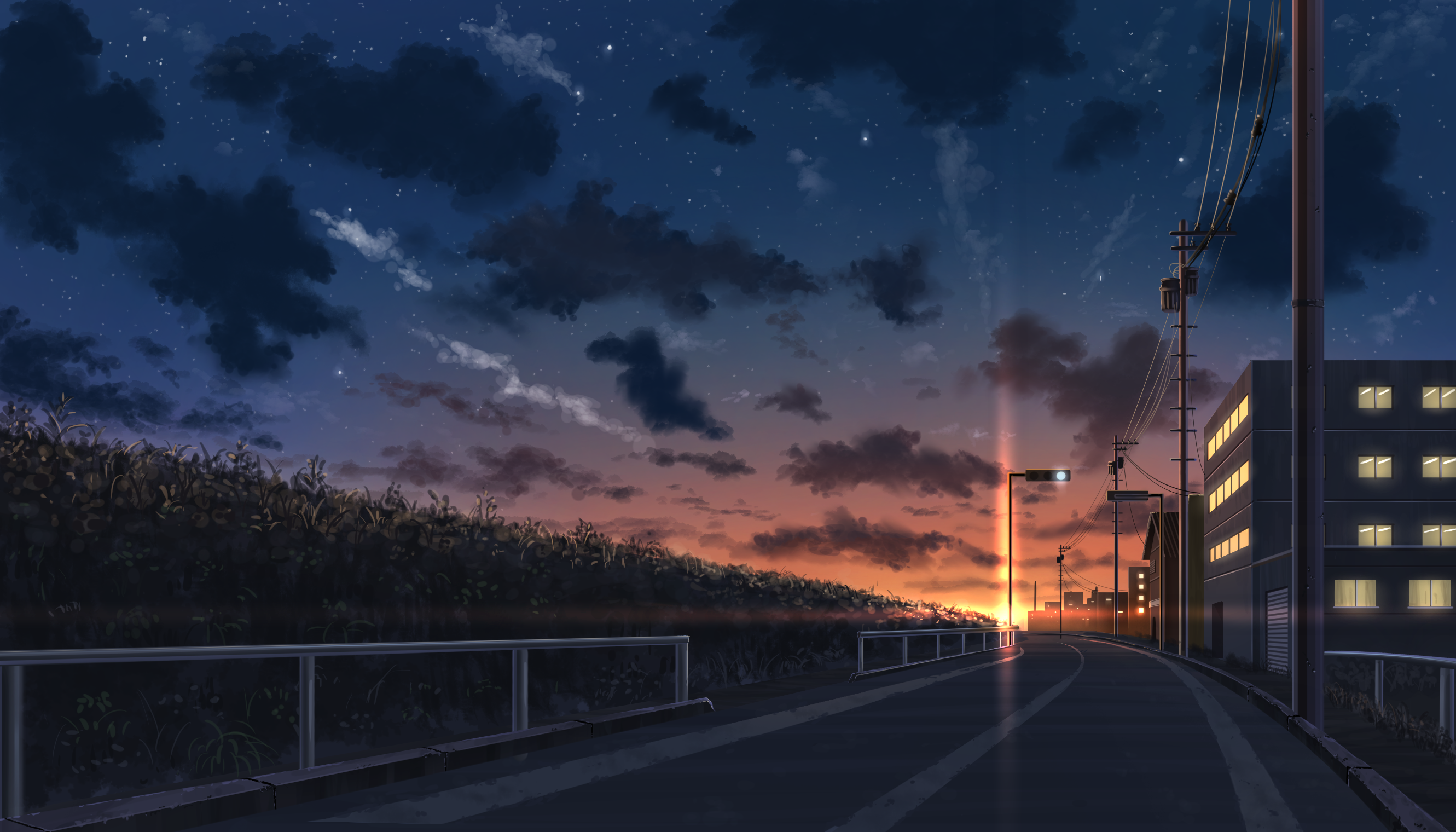Anime Street HD Wallpaper and Background