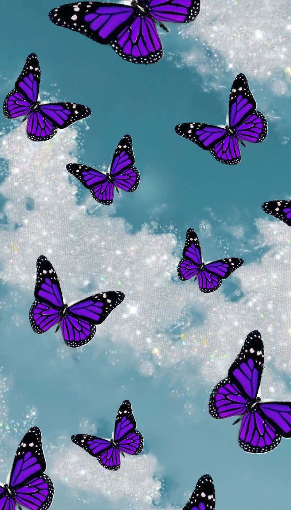 Beautiful Purple Butterfly Wallpaper