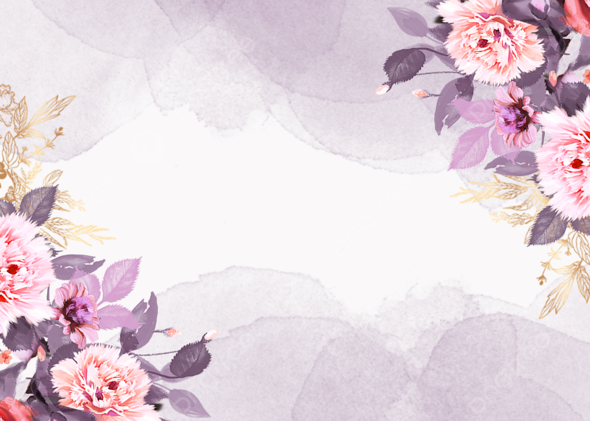 Purple Floral Minimalist Background, Fresh Flowers, Plant, Watercolor Background Image And Wallpaper for Free Download