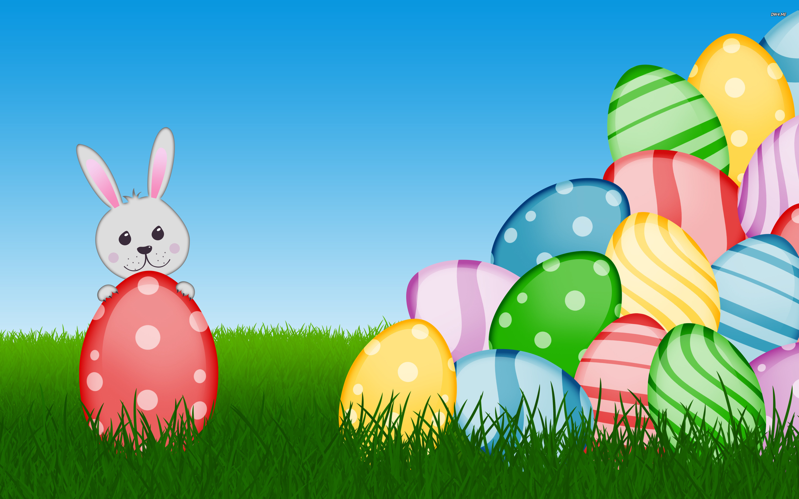 Wallpaper Grass, Easter Bunny, Easter Egg, Easter, Rabbit, Background Free Image