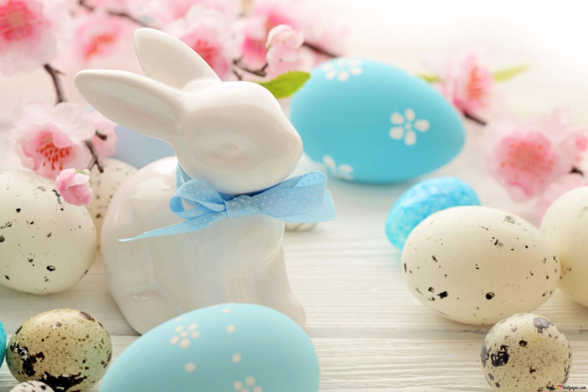 Hand Made Easter Bunny & Eggs HD wallpaper download