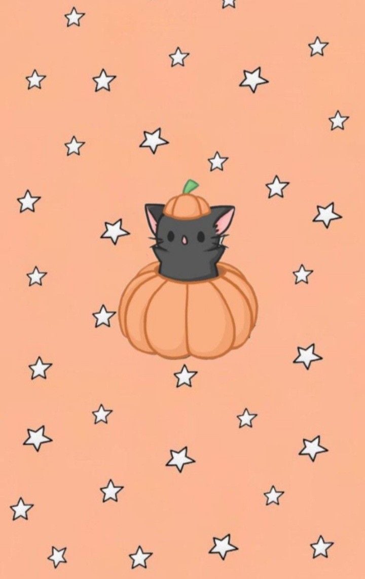 Cute Halloween cat!. Halloween wallpaper cute, Cute fall wallpaper, Halloween wallpaper iphone