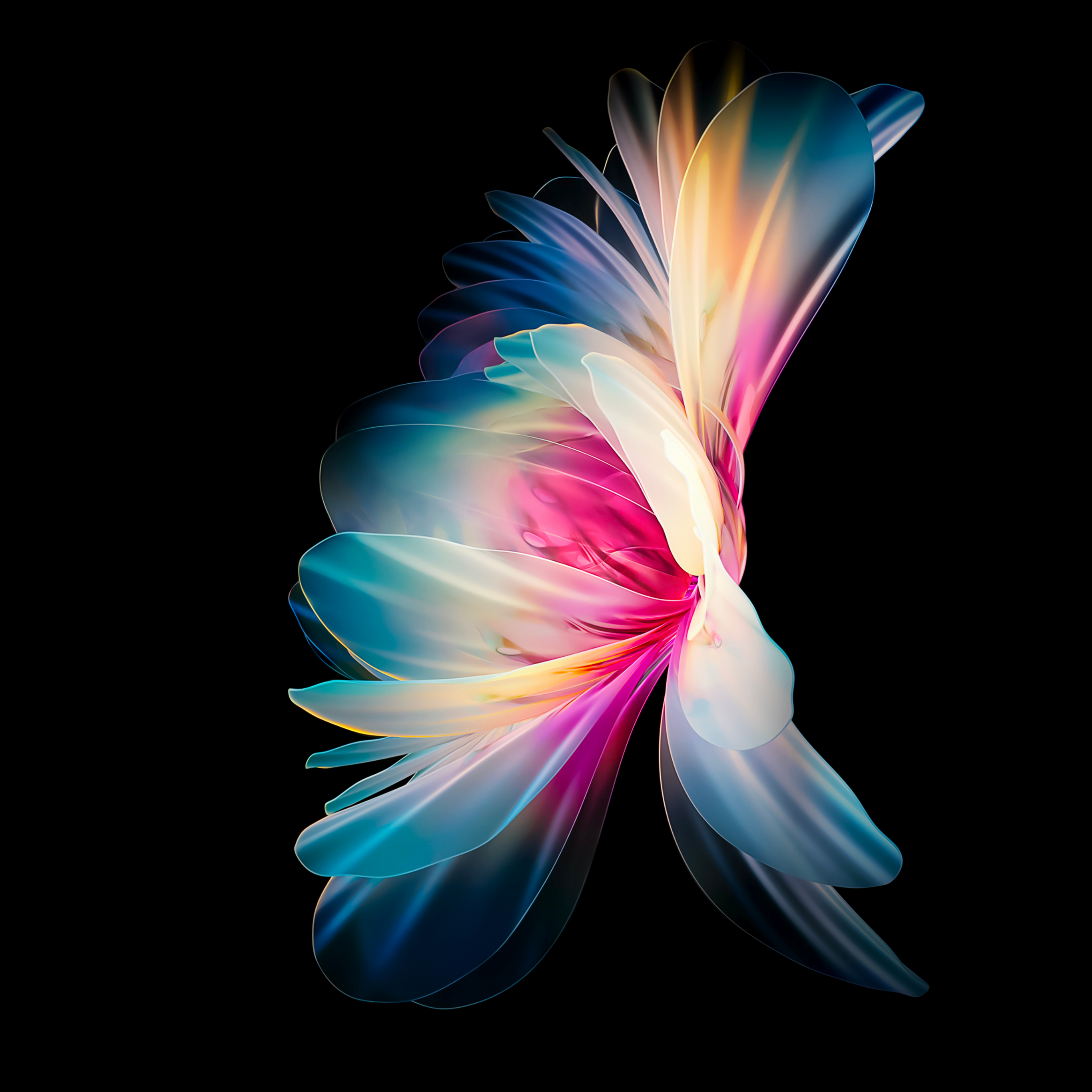 Huawei P50 Pocket Wallpaper 4K, Stock, Abstract