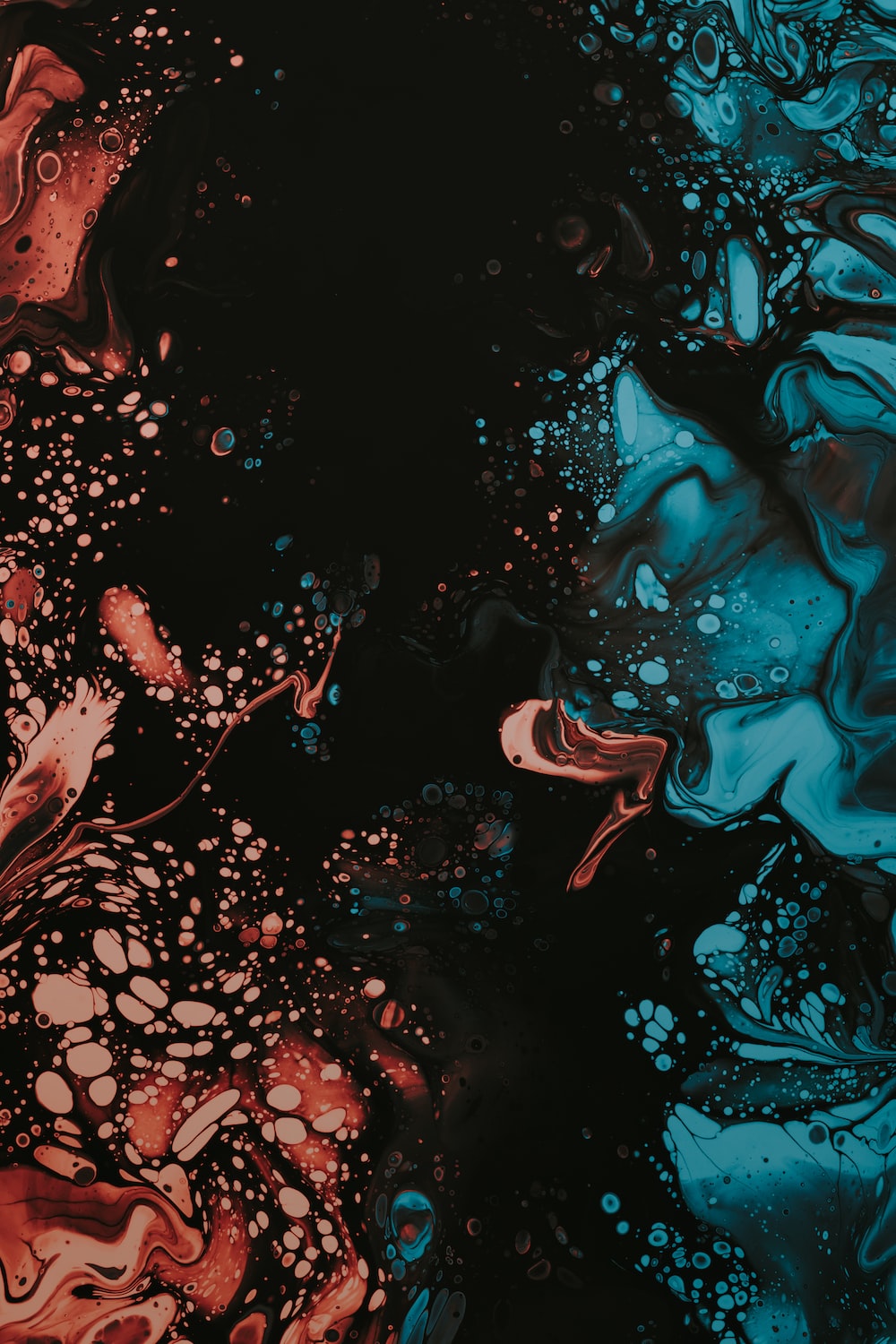 blue and black abstract painting photo