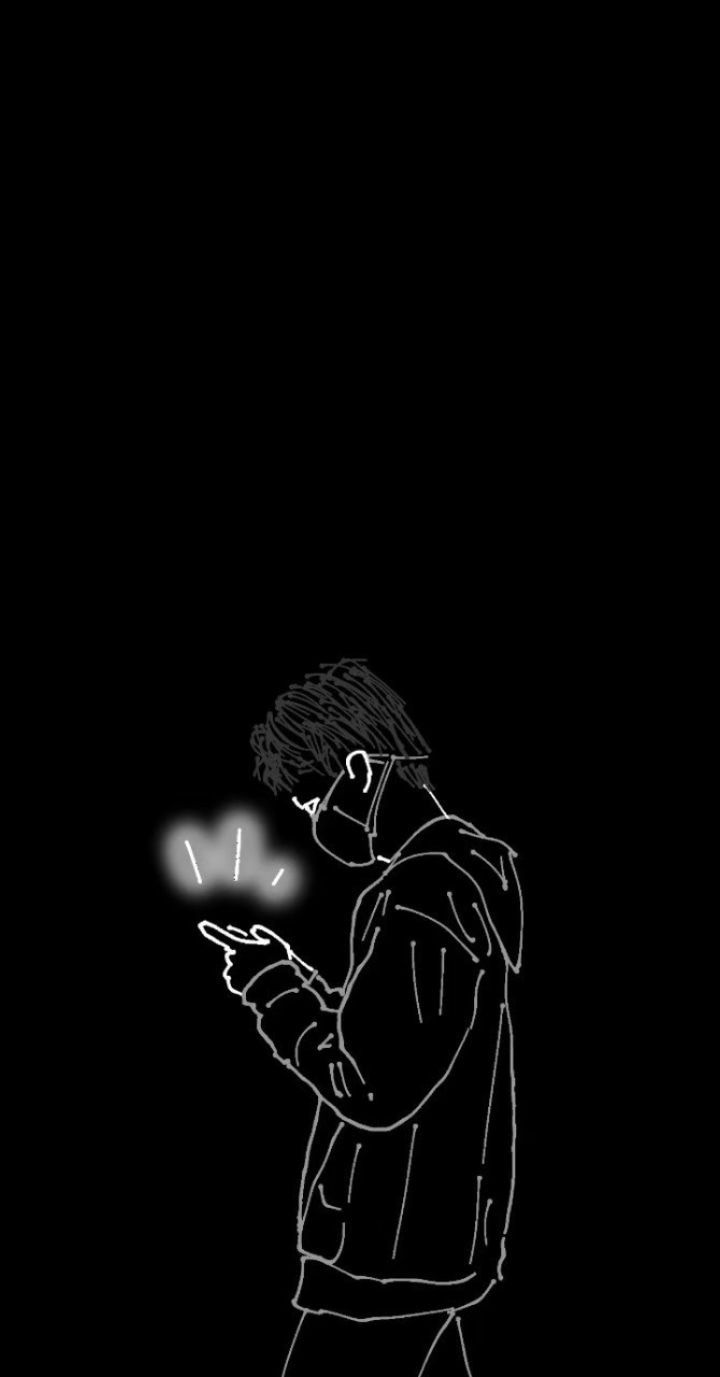 Black wallpaper, Cute black wallpaper, Black and white art drawing