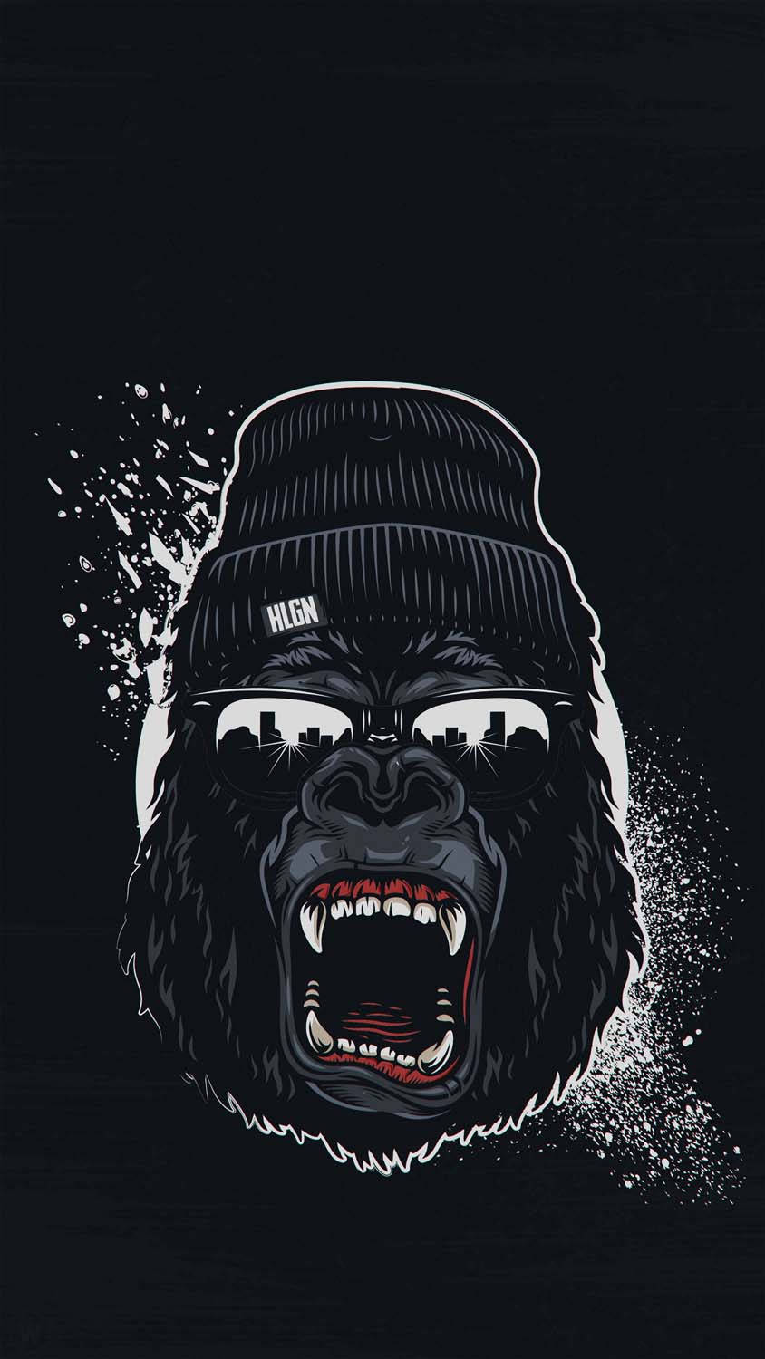 Art Black Gorilla iPhone Wallpaper
