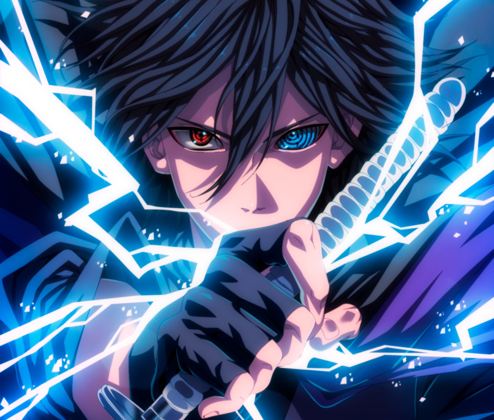 Wallpaper / Lightning, Sharingan (Naruto), Ninja, Black Hair, 1080P, Naruto, Boy, Sasuke Uchiha, Rinnegan (Naruto), Anime free download