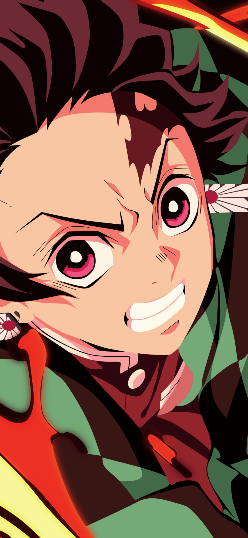 Wallpaper / Anime Demon Slayer: Kimetsu no Yaiba Phone Wallpaper, Hinokami Kagura, Tanjiro Kamado, 828x1792 free download