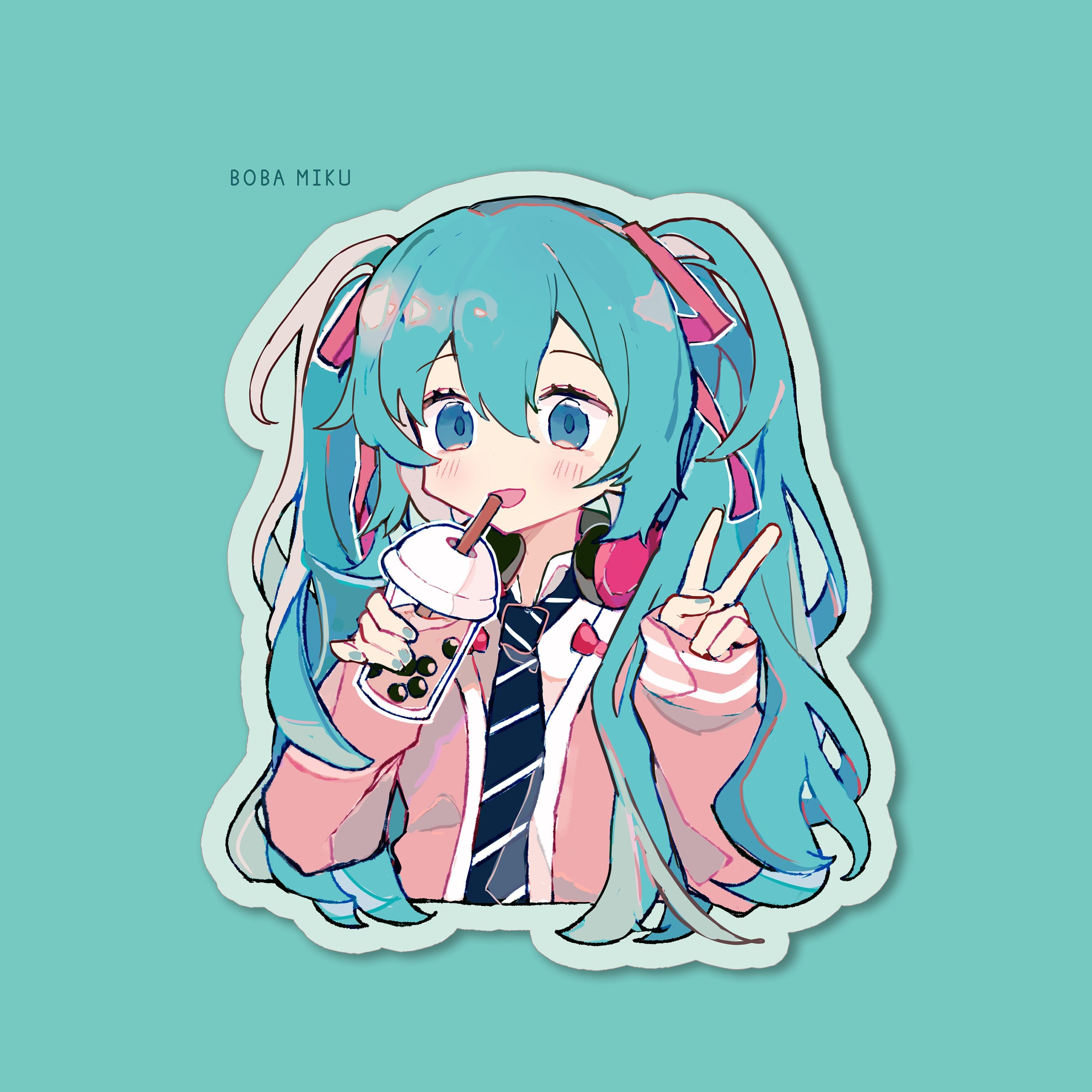 Boba Tea Miku 3 Vinyl Sticker