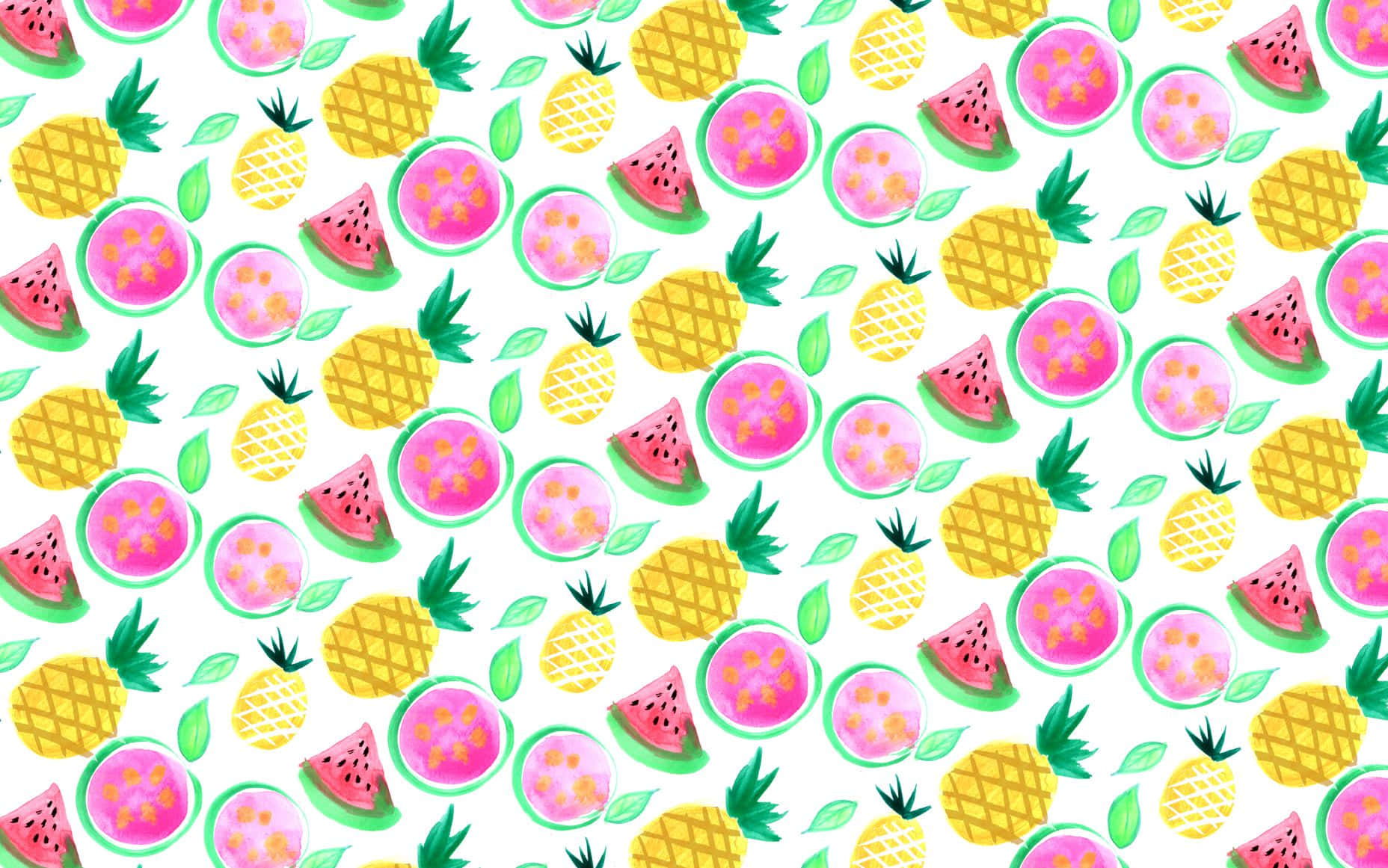 Download Cute Summer Desktop Tropical Fruits Wallpaper