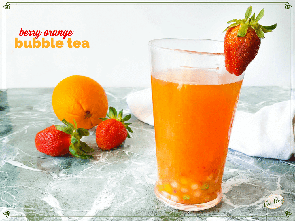 Make Your Own Boba: Honeyed Berry Orange Bubble Tea