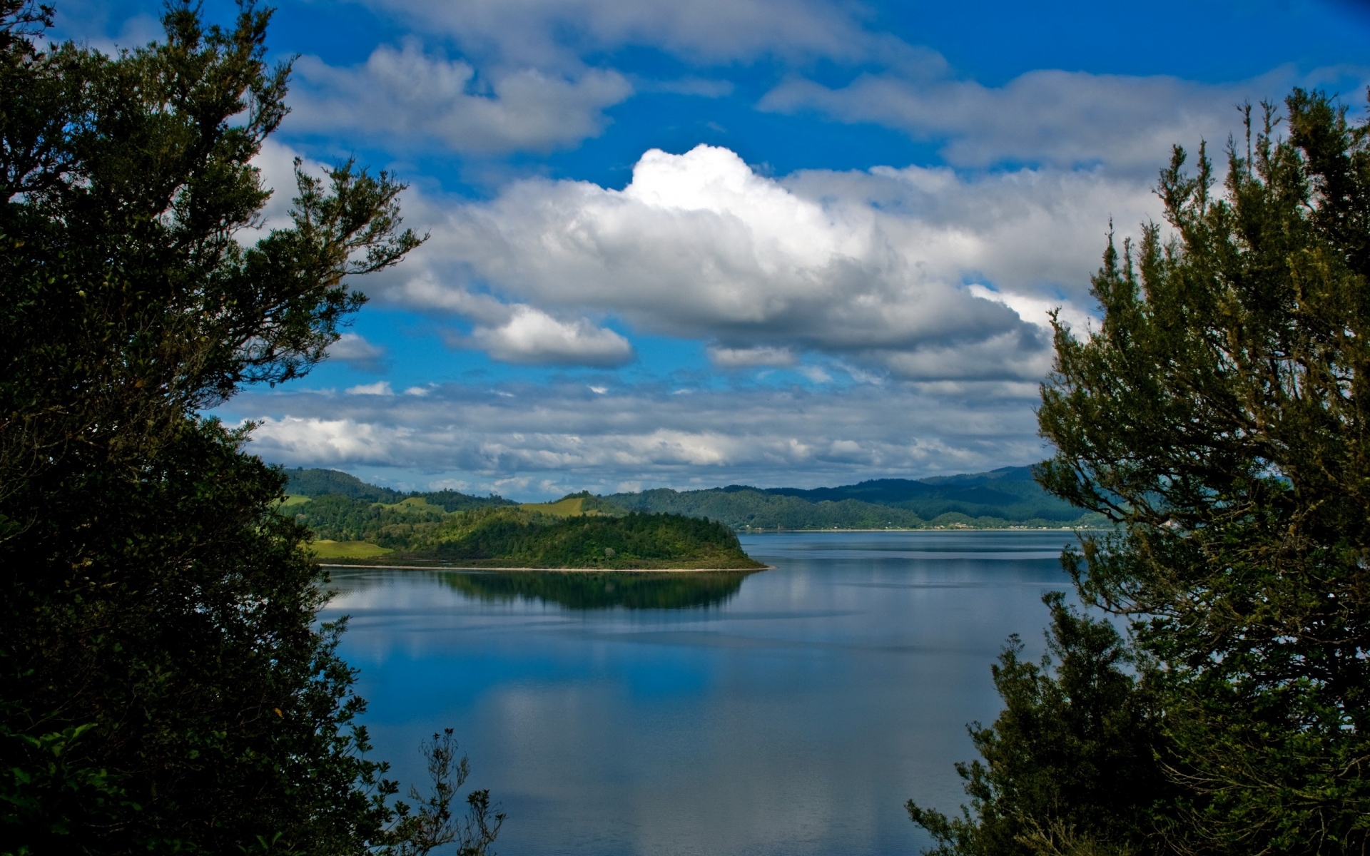 Hidden Lake Trees & Clouds wallpaper. Hidden Lake Trees & Clouds