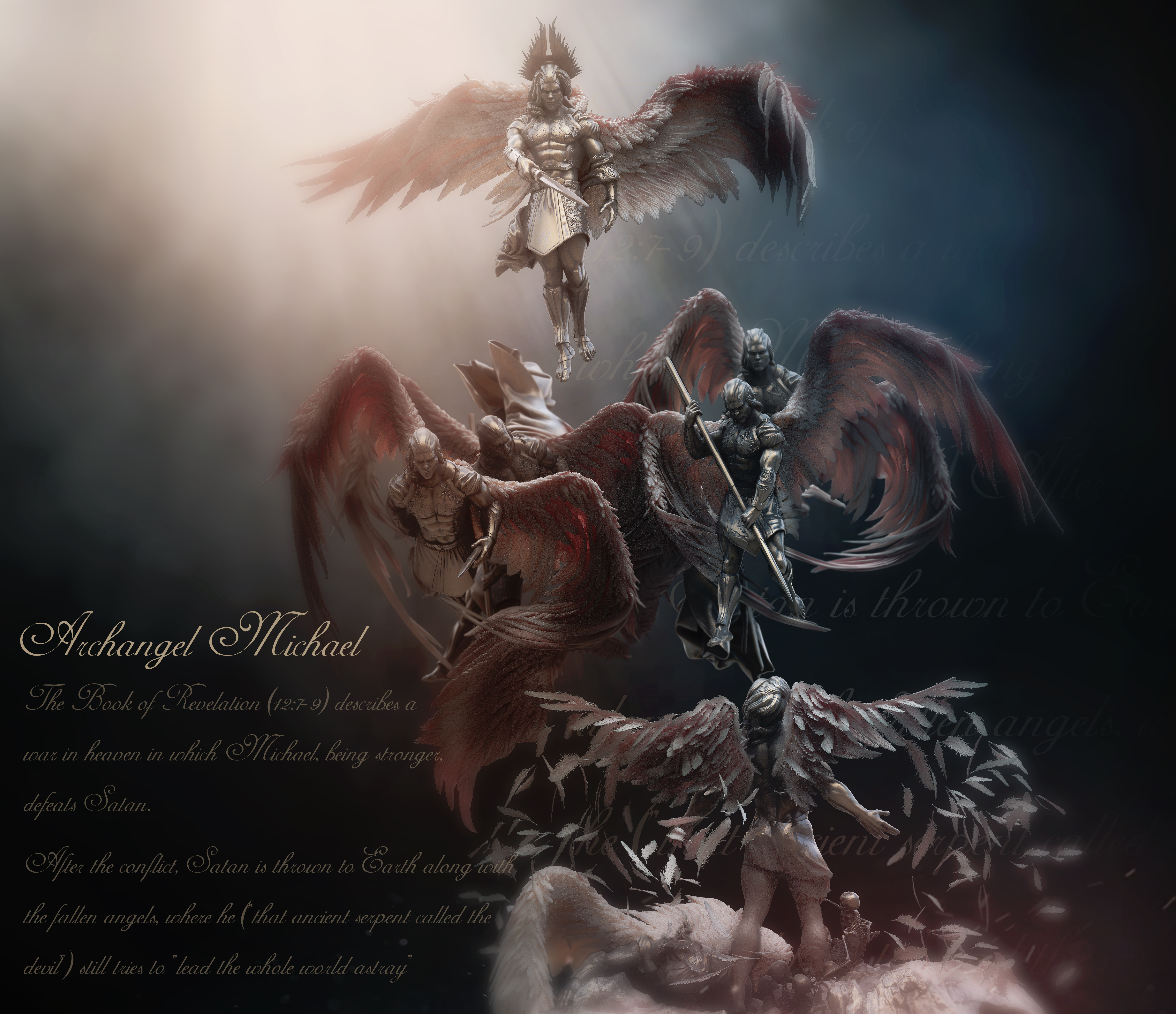 Archangel Michael cast down Lucifer