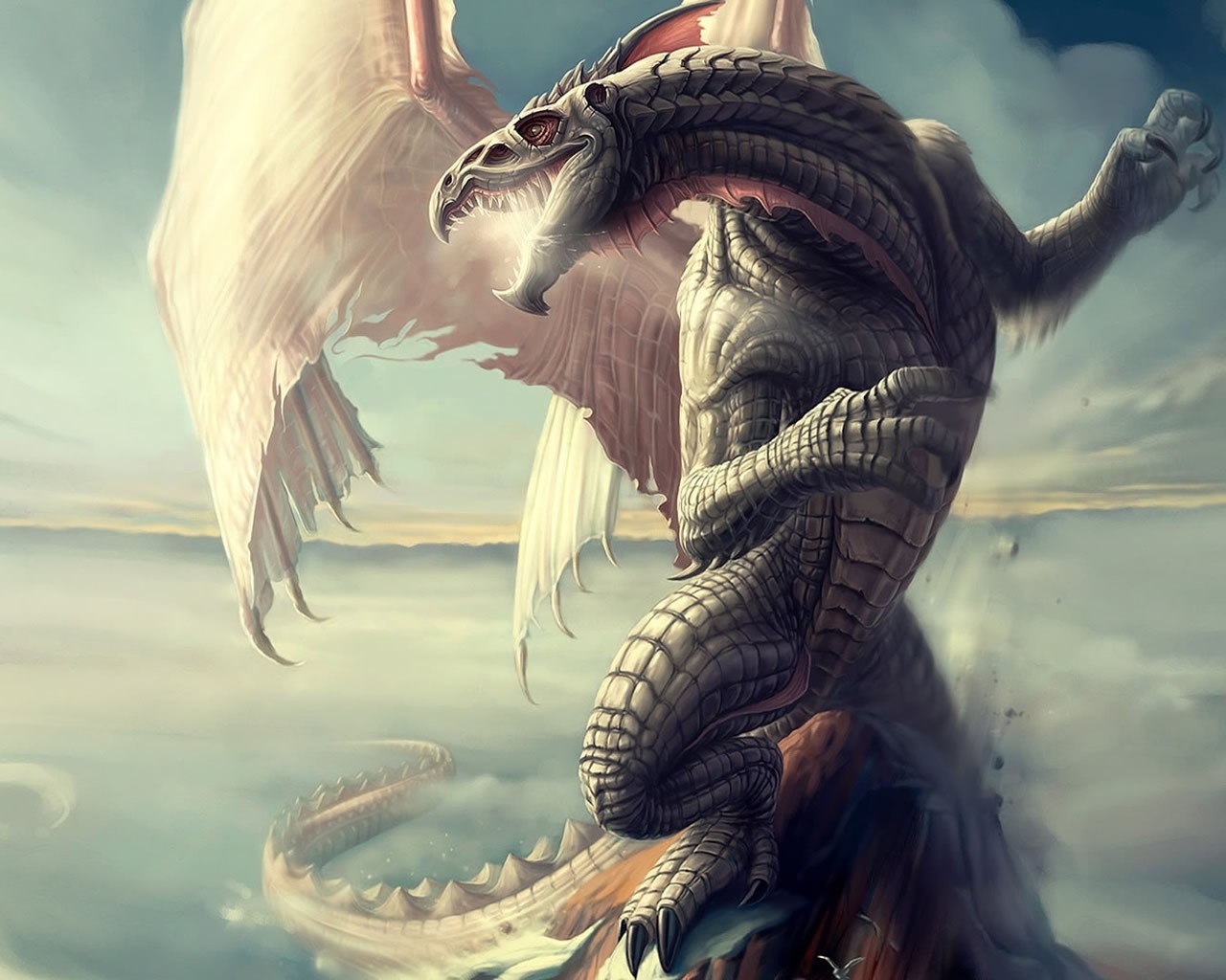 digital art, dragon, mythology, wing, screenshot, computer wallpaper, fictional character Gallery HD Wallpaper