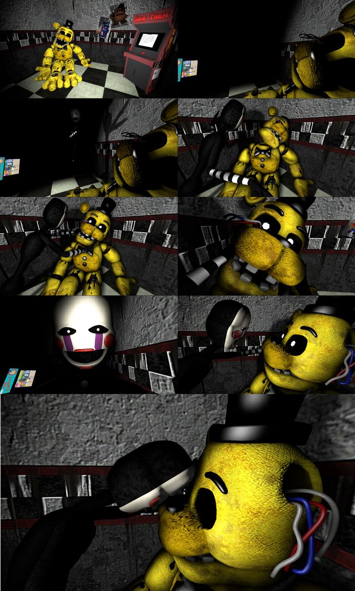 Marionette x golden Freddy. Фан арт, Фандом, Марионетки