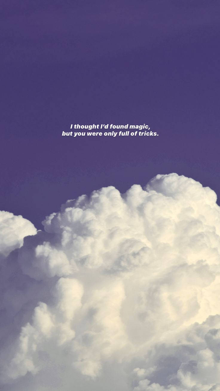 Download Purple Sky Aesthetic Tumblr Quotes Wallpaper