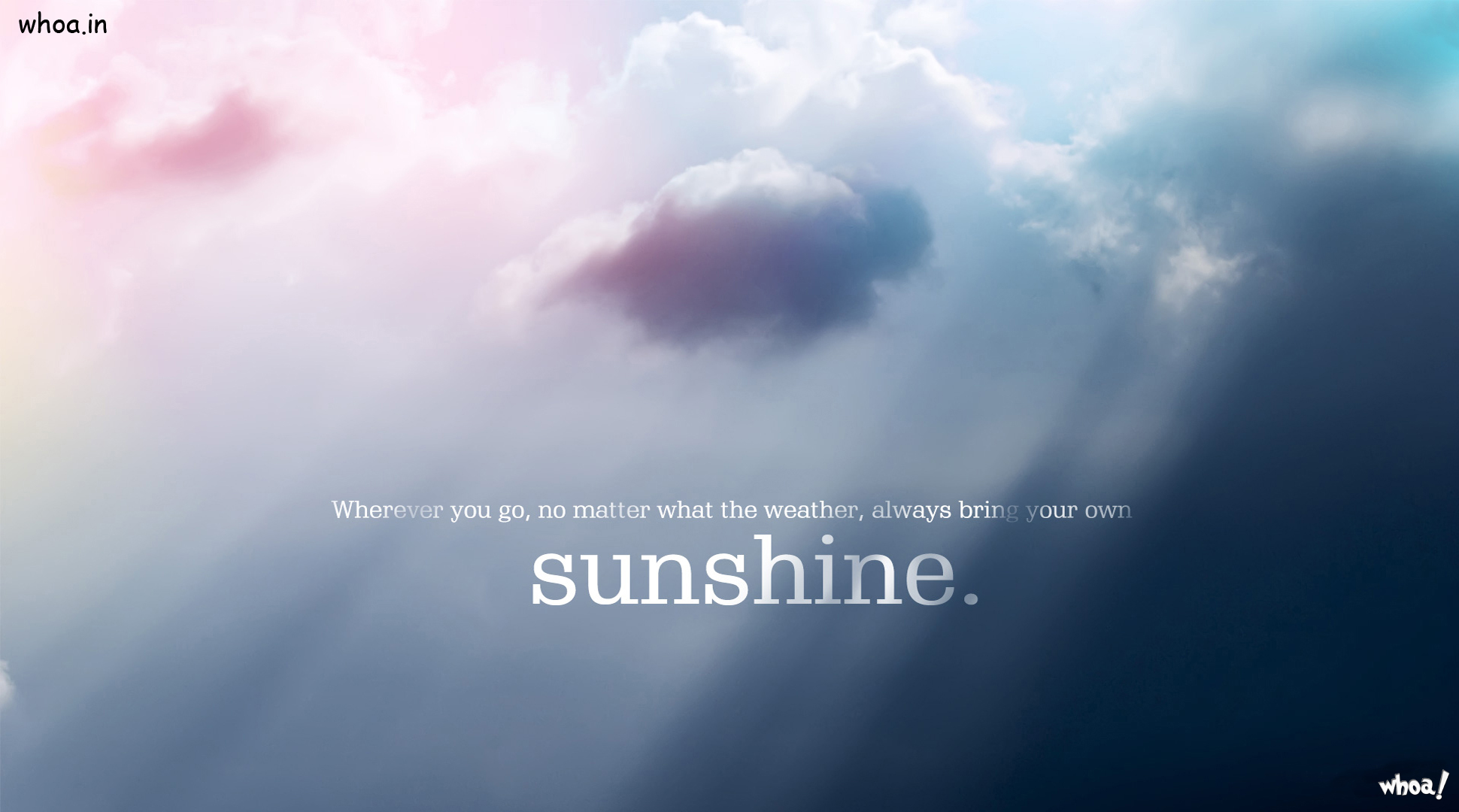 With Sky, Sunshine Quotes Wallpaper