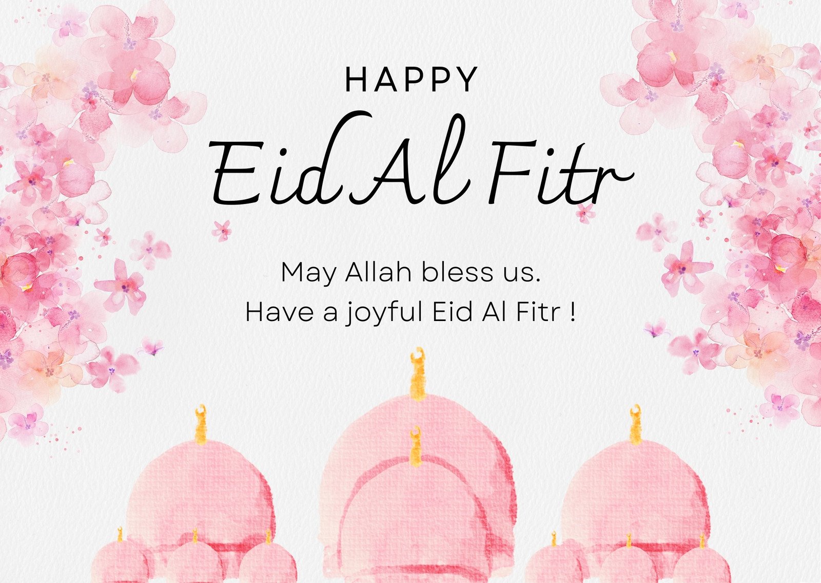 Free Printable, Eid Al Fitr Card