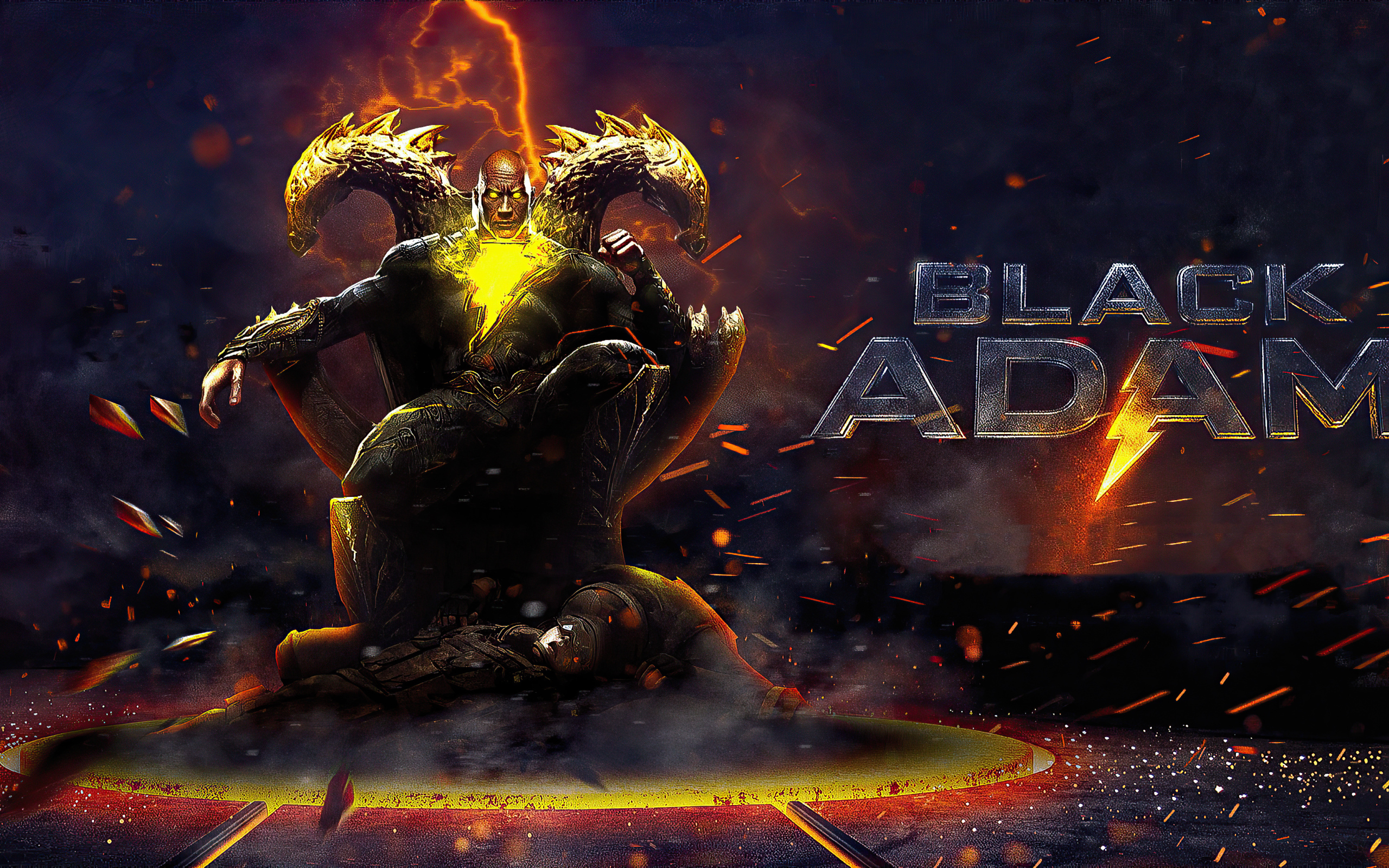 Movie poster Black Adam, 2022 Desktop wallpaper 2560x1600