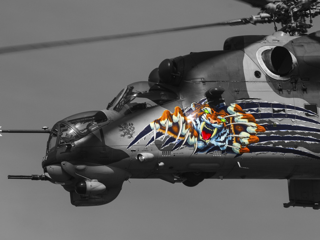 Download Wallpaper Helicopter, Mi 24, Czech Air Force, Mil Mi 35, Section Aviation In Resolution 1024x768
