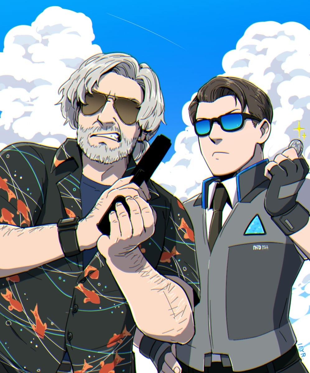 Detroit become human. DBH. Connor and Hank. Detroit being human, Detroit become human connor, Detroit become human