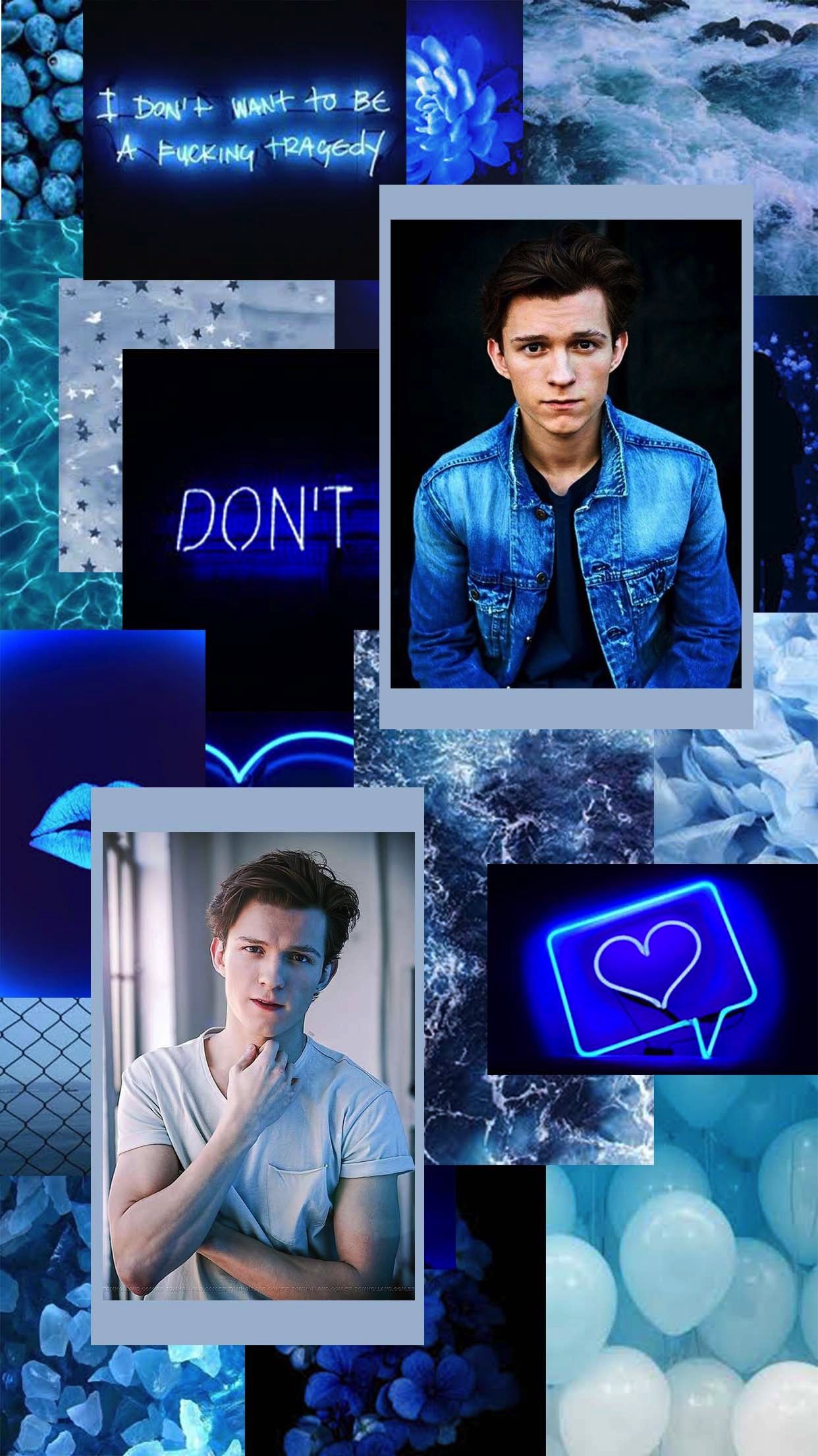 Tom Holland Blue Aesthetic Wallpaper. Tom holland, Blue aesthetic, Aesthetic wallpaper