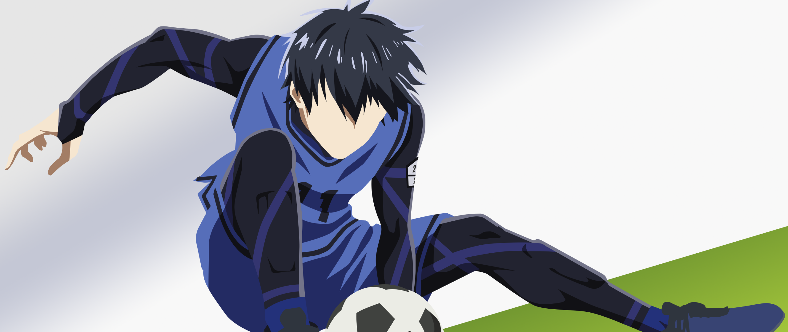 Yoichi Isagi Wallpaper 4K, Blue Lock, Minimal art, Anime