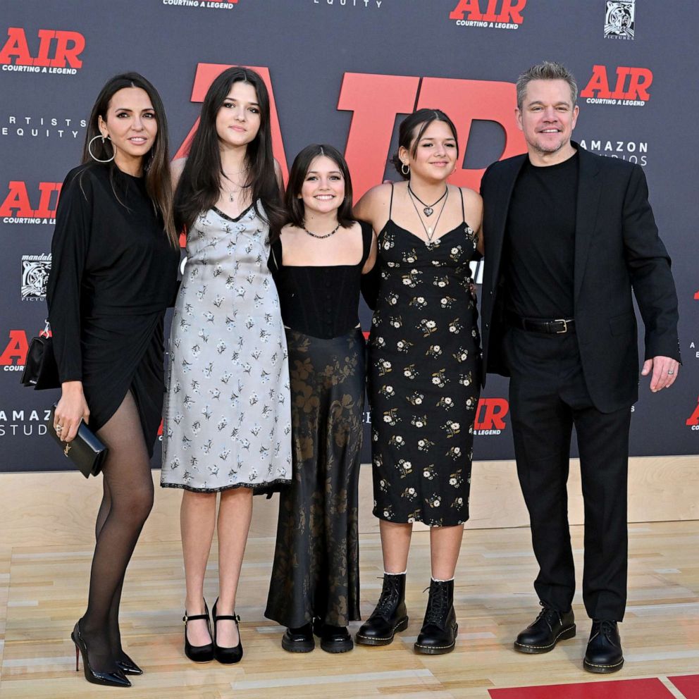 Matt Damon hits red carpet with his family at 'Air' premiere