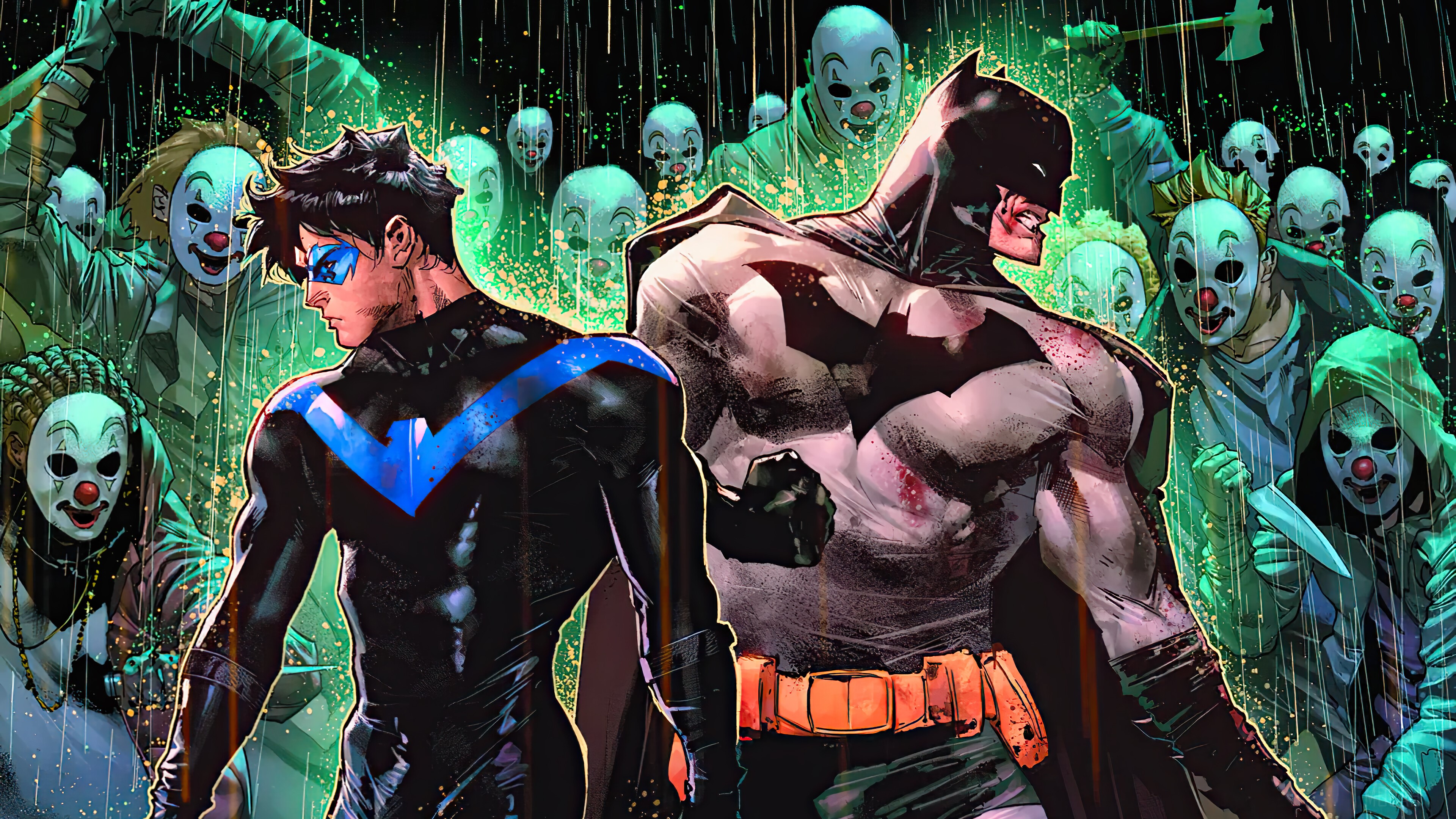 Batman, Nightwing, DC Comics, Superhero, Comics, Comic, Superheroes, Hero, Heroes, Clowns 4k Gallery HD Wallpaper