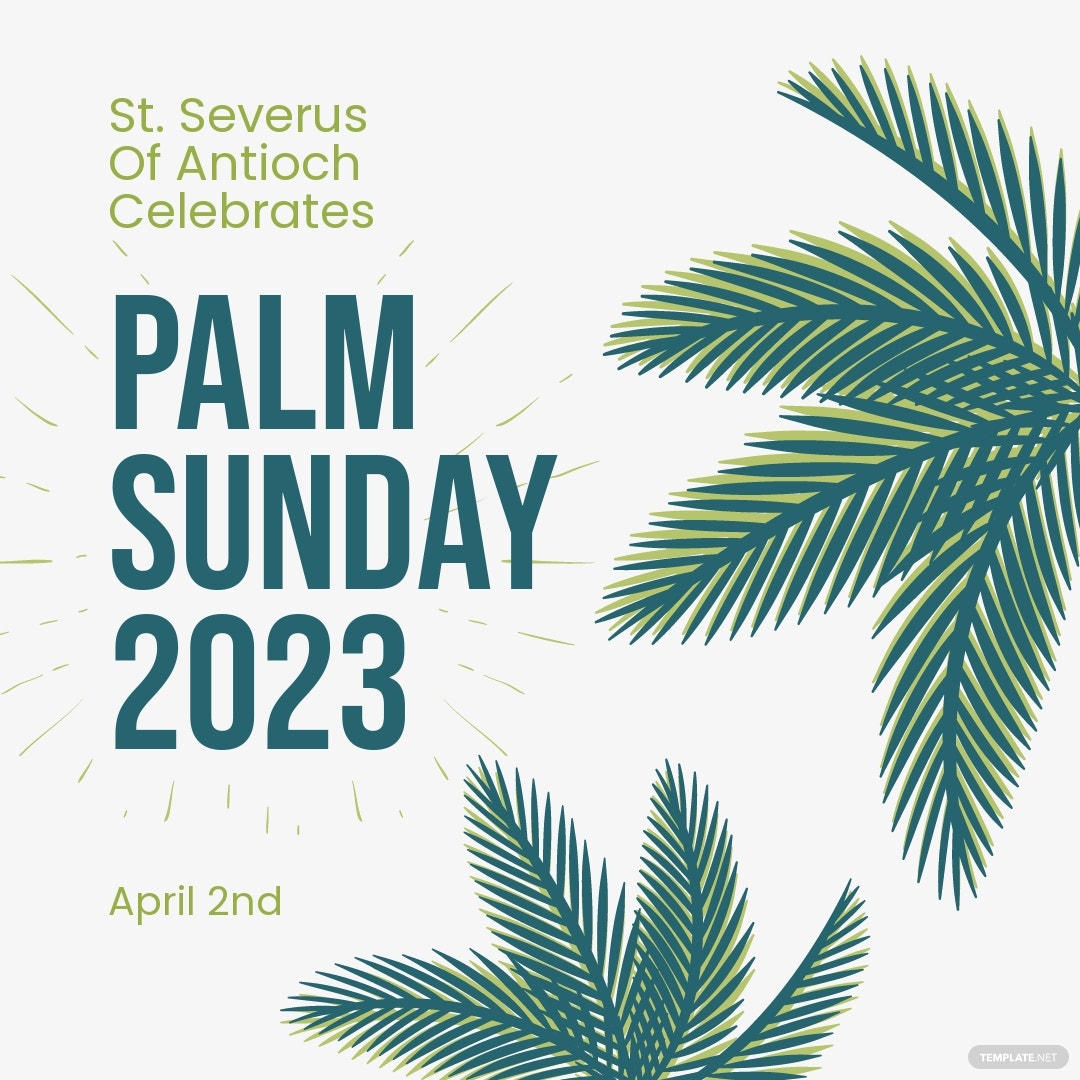 Free Palm Sunday Church Instagram Post