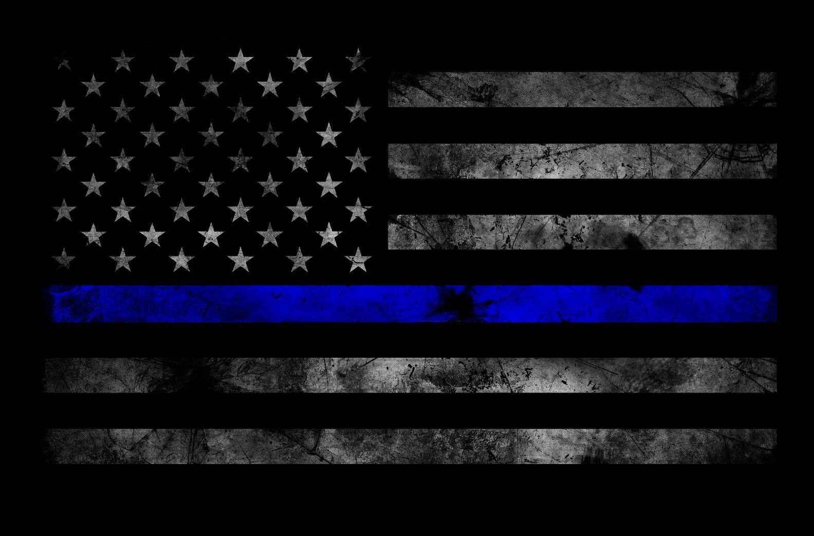 Thin Blue Line Wallpaper