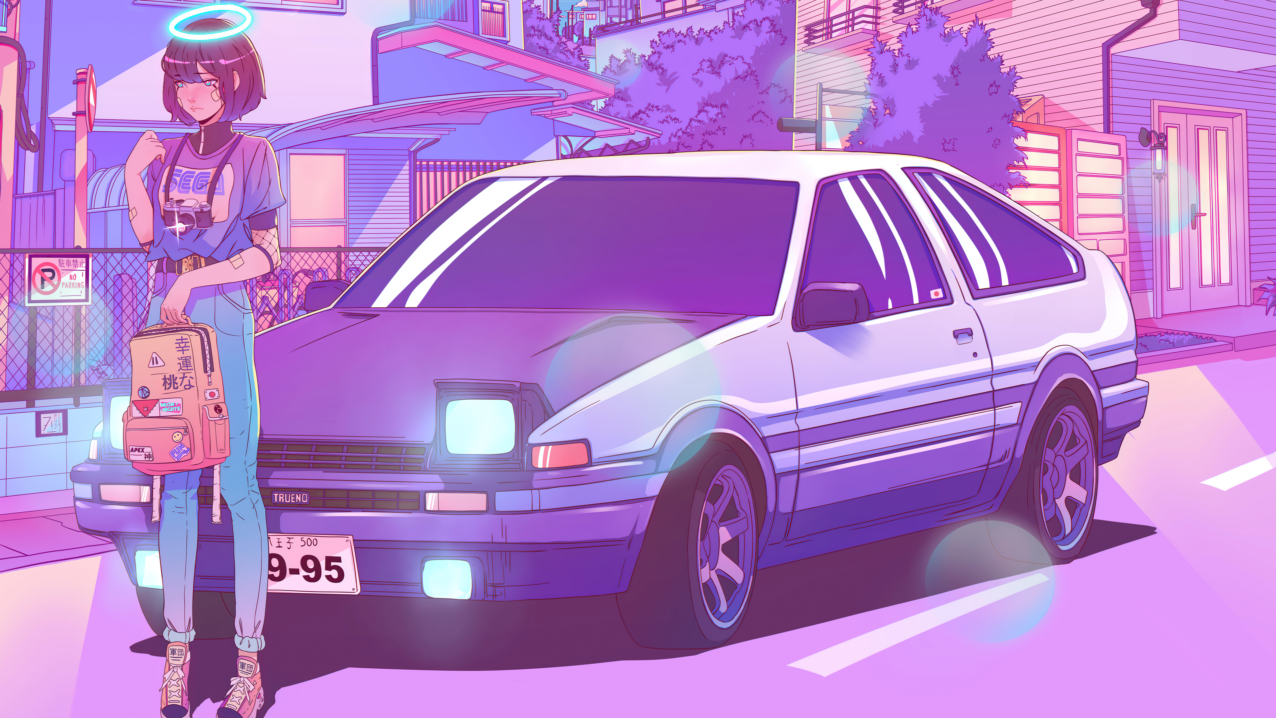 Synthwave 4K, Car, Synthwave Gallery HD Wallpaper
