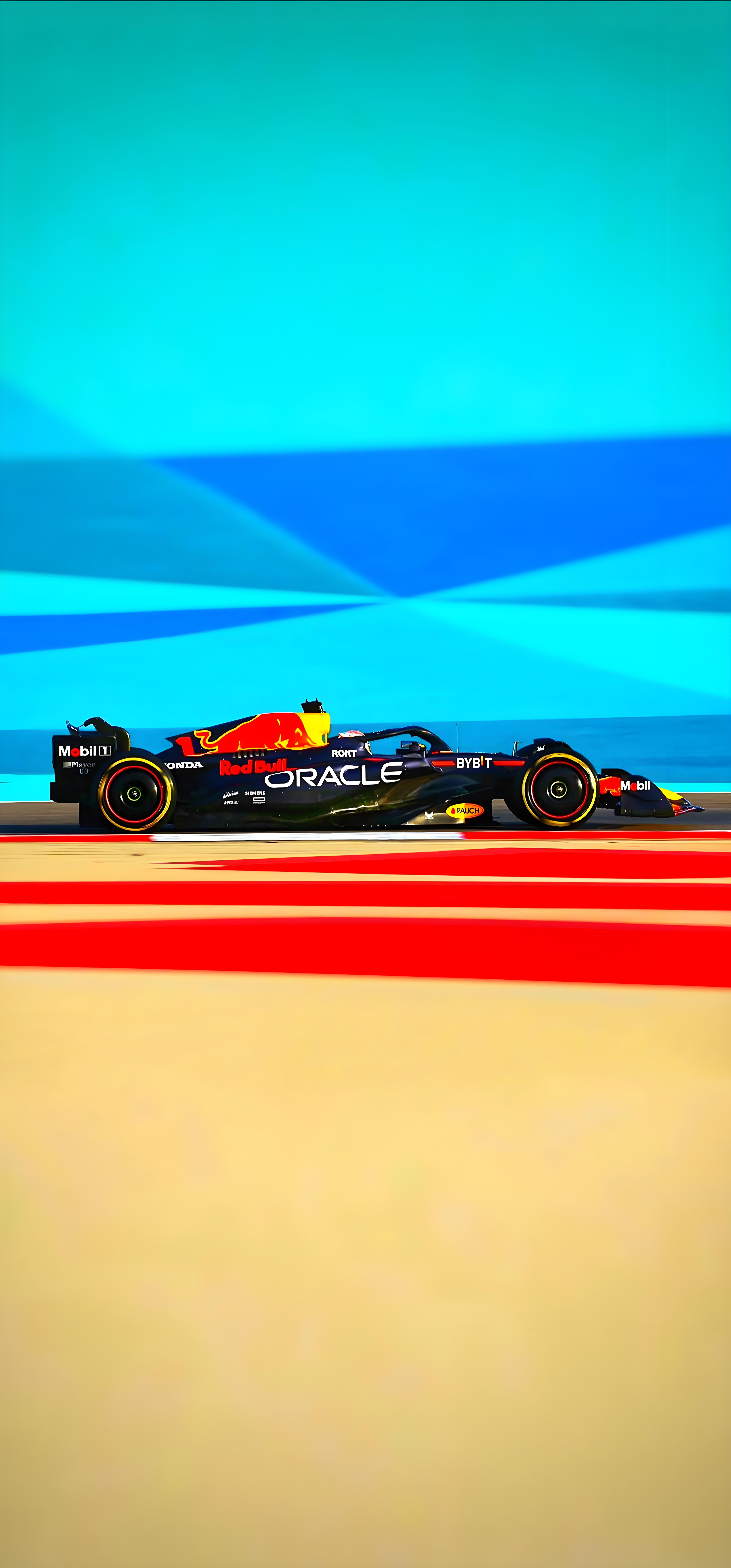 Max Verstappen Bahrain Testing. Phone Wallpaper and without logos