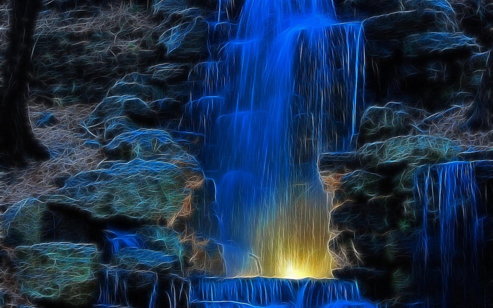 3D Animated Waterfall Wallpaper