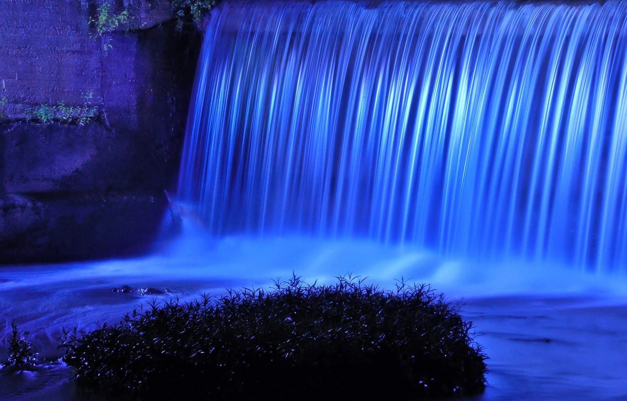 Free photo: Blue Waterfall, Pool, Swimming