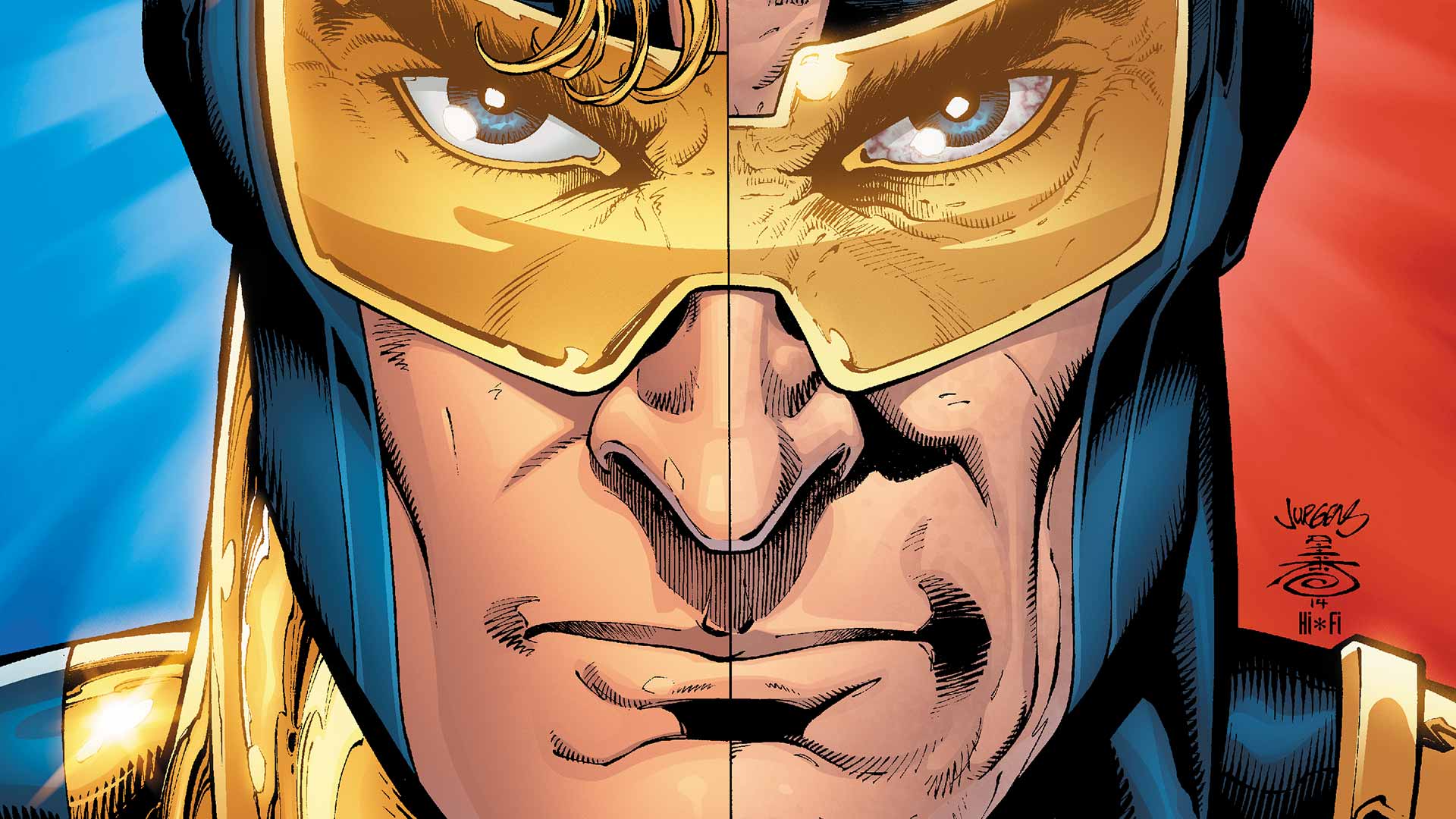 Wallpaper, face, illustration, anime, glasses, superhero, DC Comics, comics, Booster Gold, screenshot, fictional character, comic book, fiction 1920x1080