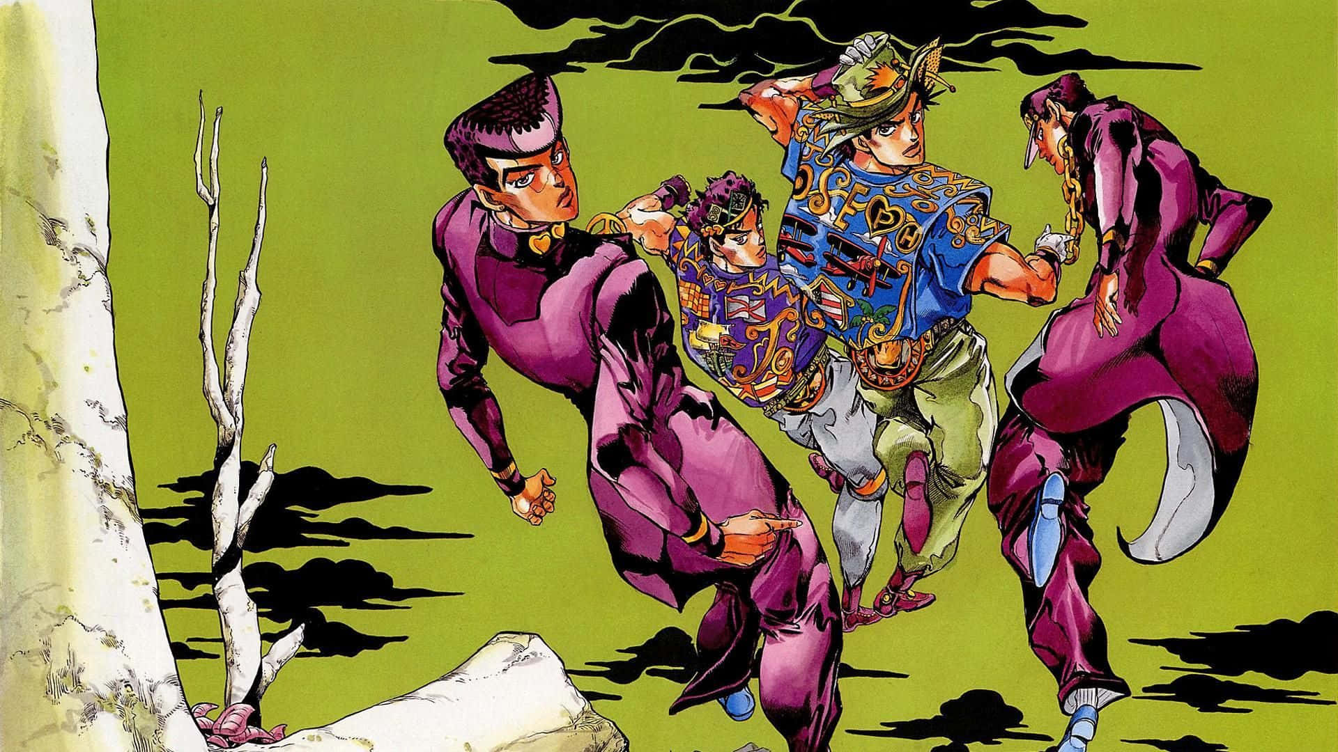 Download Fan favorite Jojo manga brings intriguing story and captivating art to life Wallpaper