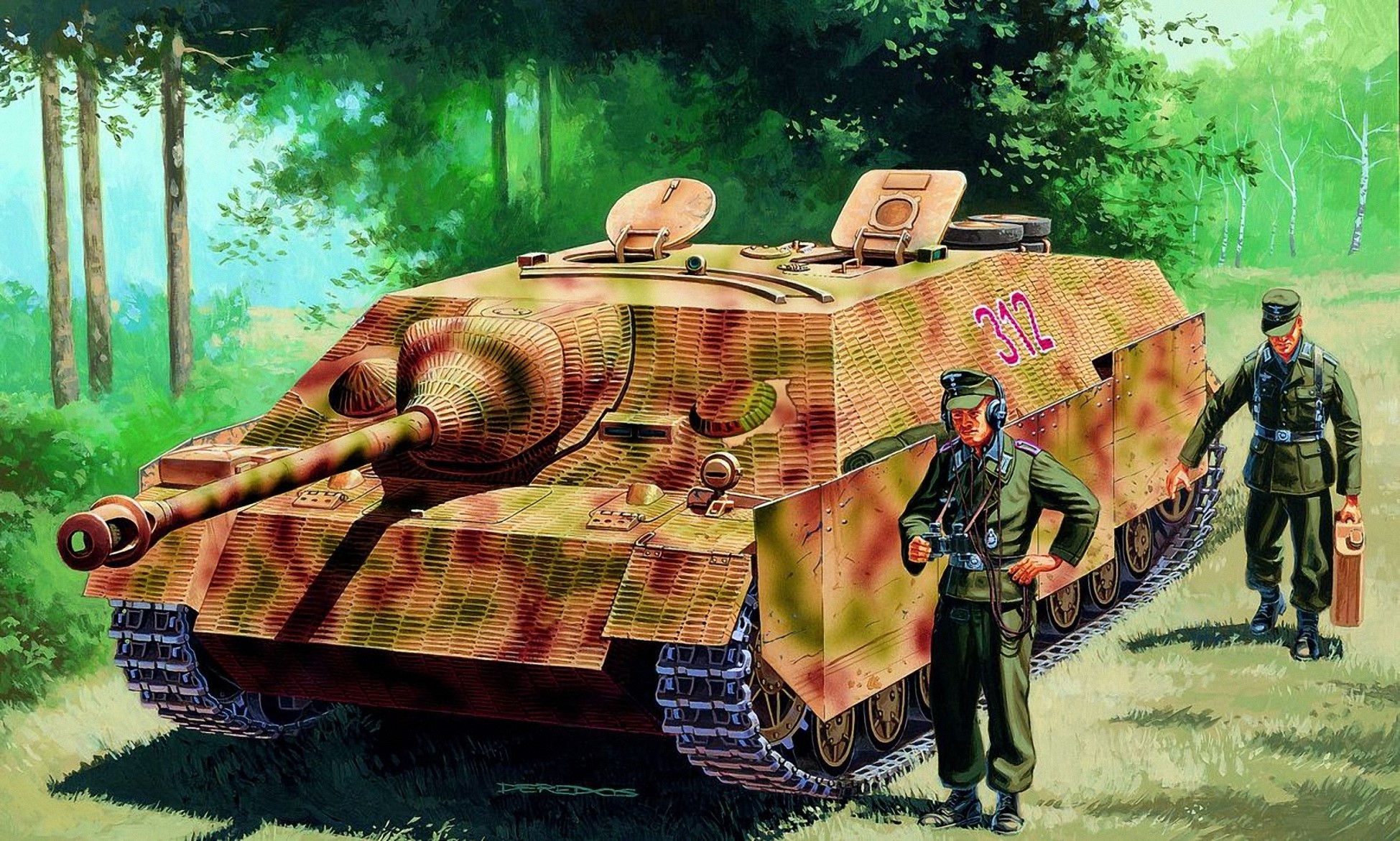 Sd.Kfz.162 Jagdpanzer IV, Painting Art, Tanks Gallery HD Wallpaper